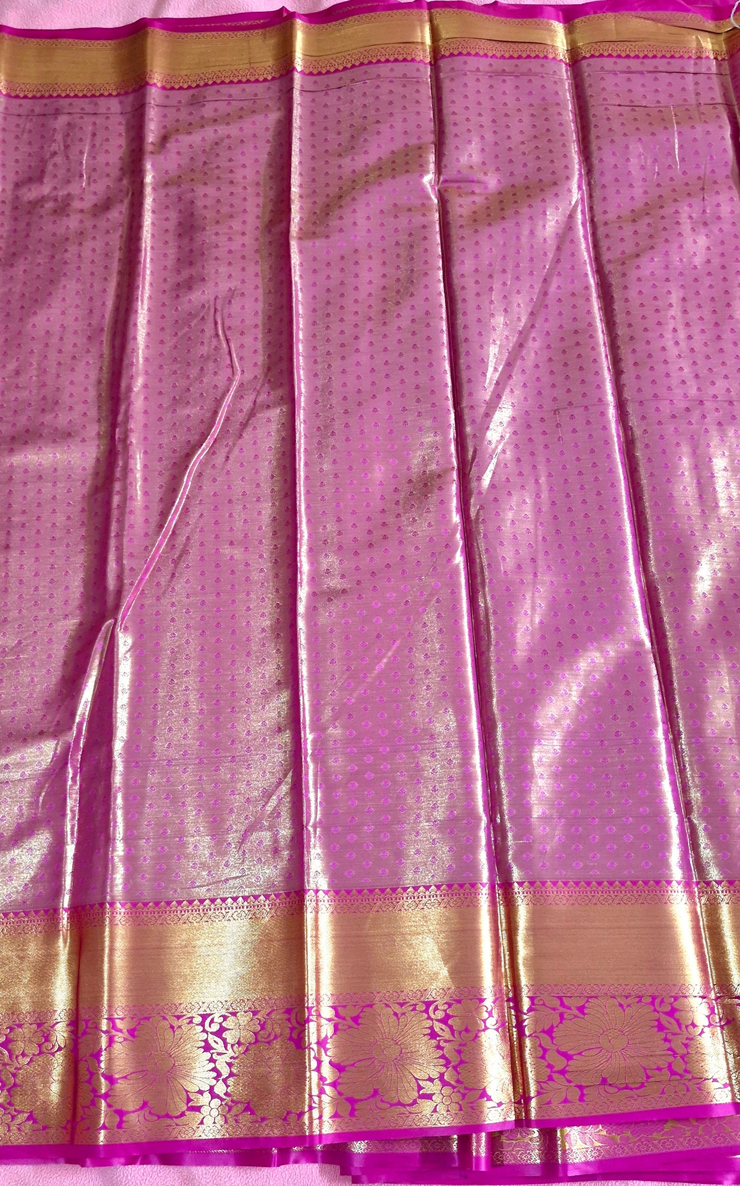 OFF-WHITE CREAMISH SILK SAREE