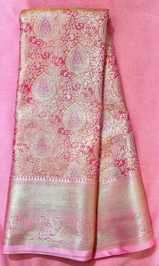 PINK TISSUE SILK SAREE