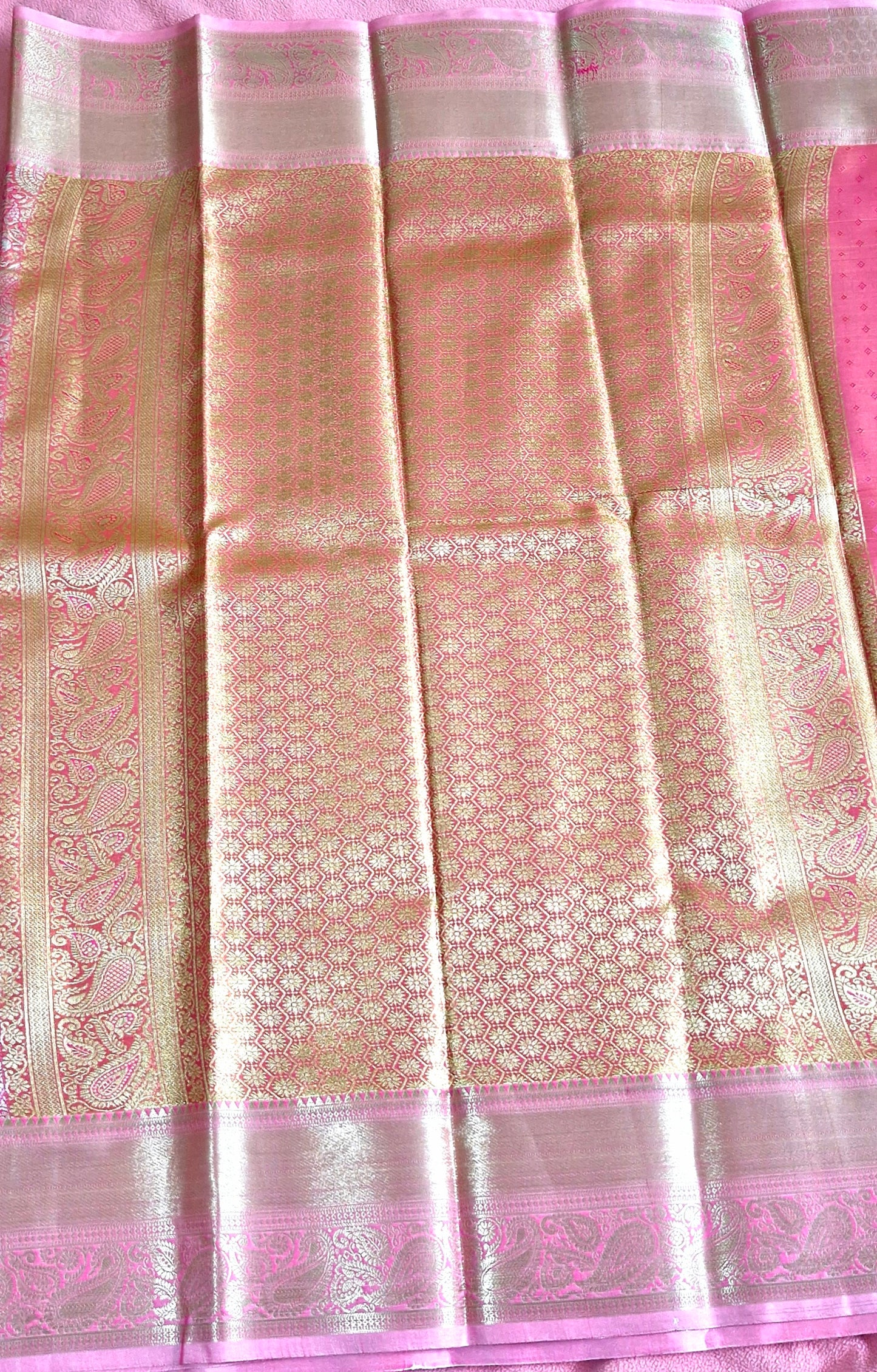 PINK TISSUE SILK SAREE