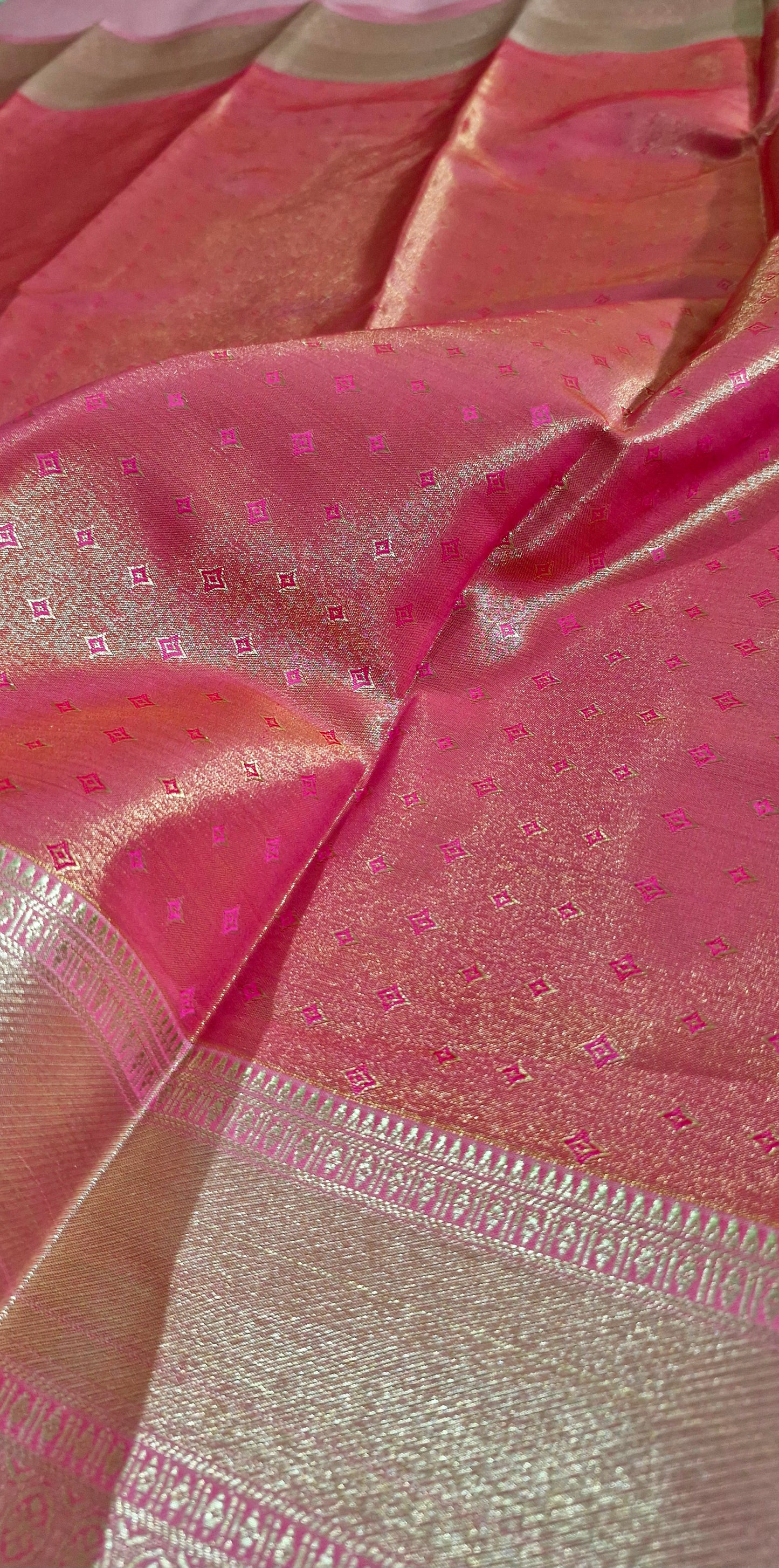 PINK TISSUE SILK SAREE