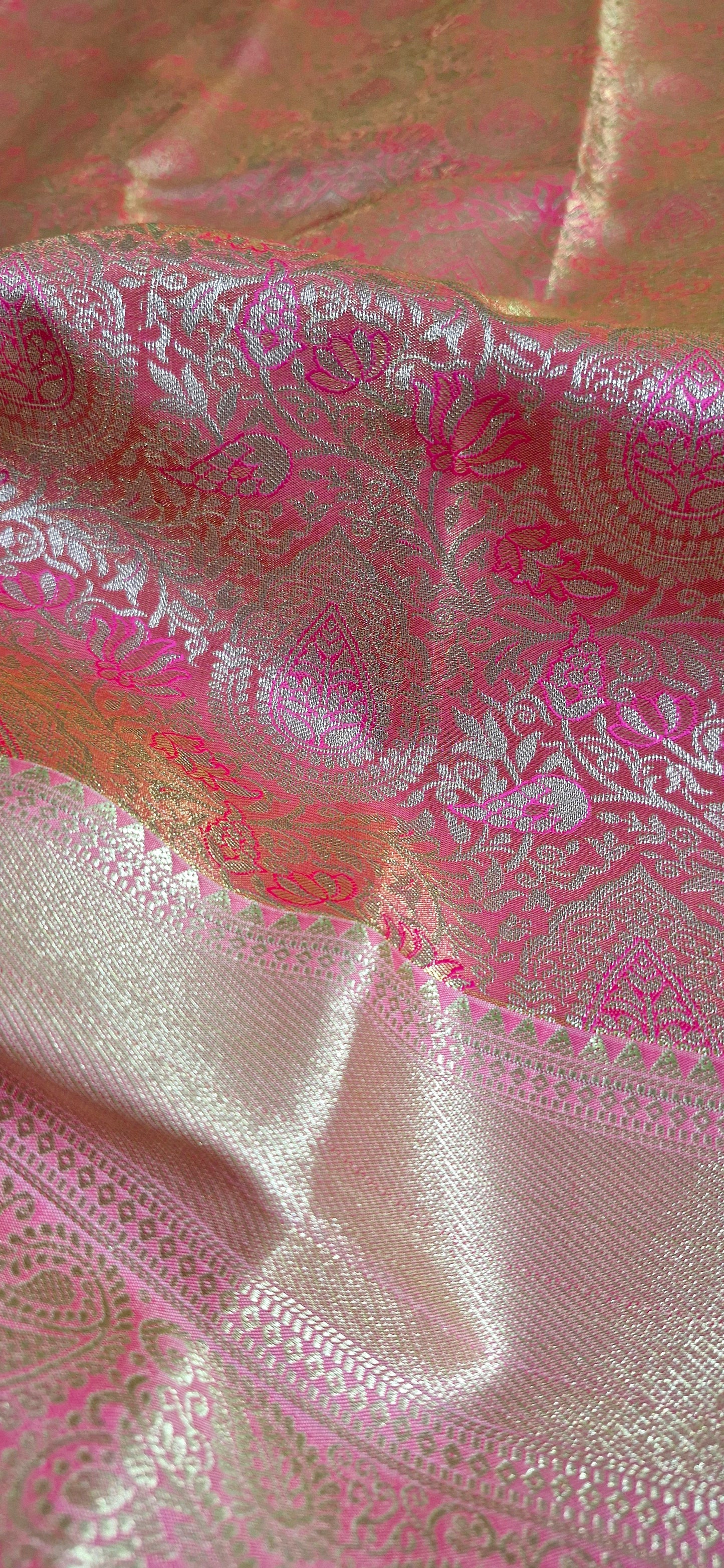 PINK TISSUE SILK SAREE
