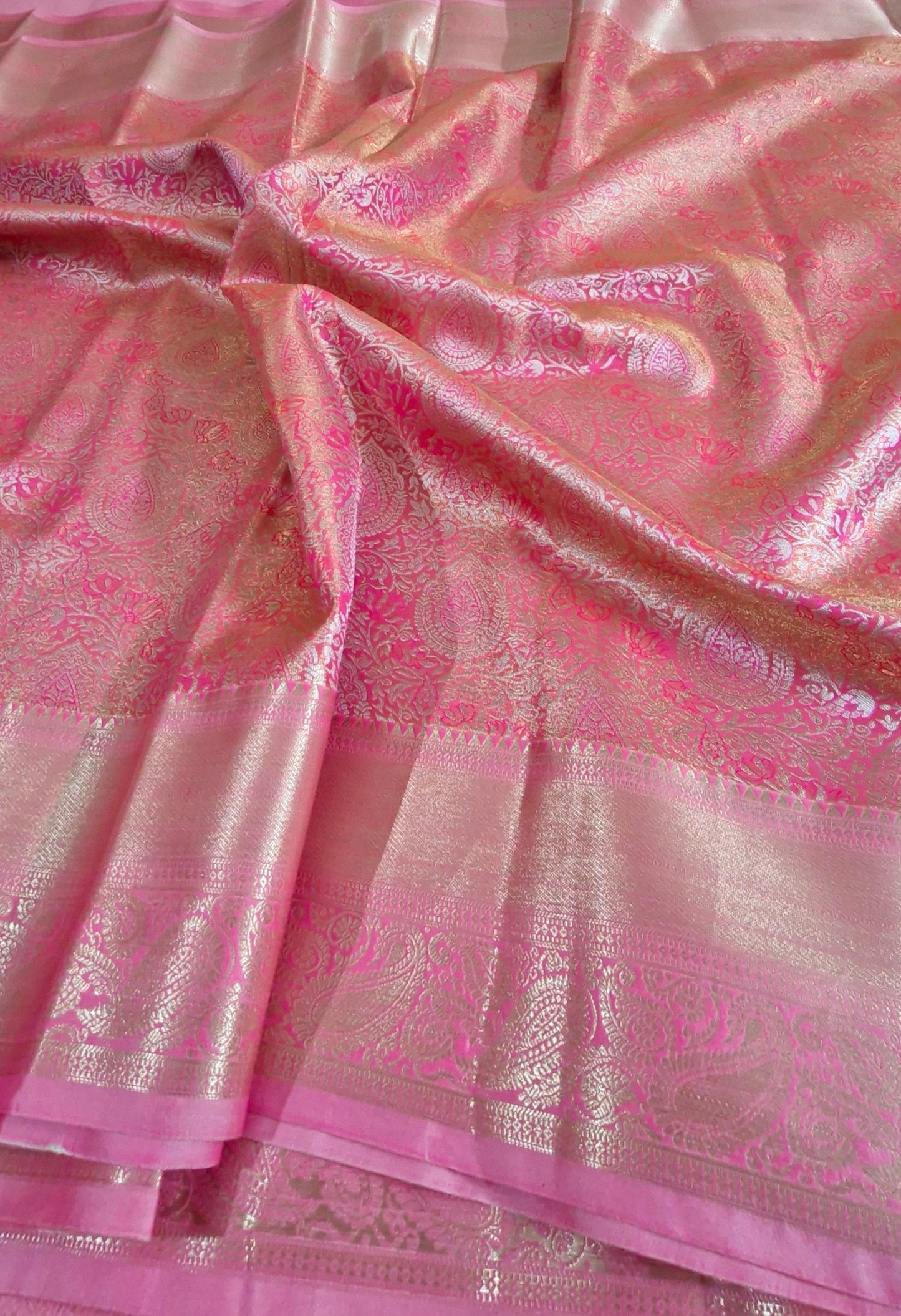 PINK TISSUE SILK SAREE