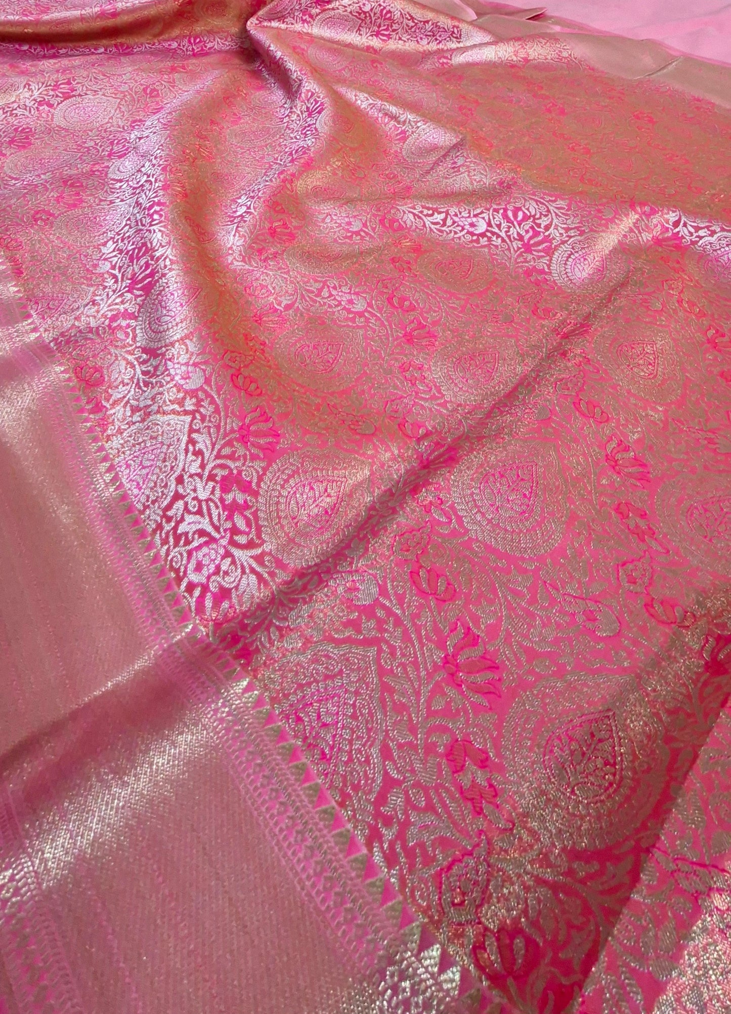PINK TISSUE SILK SAREE