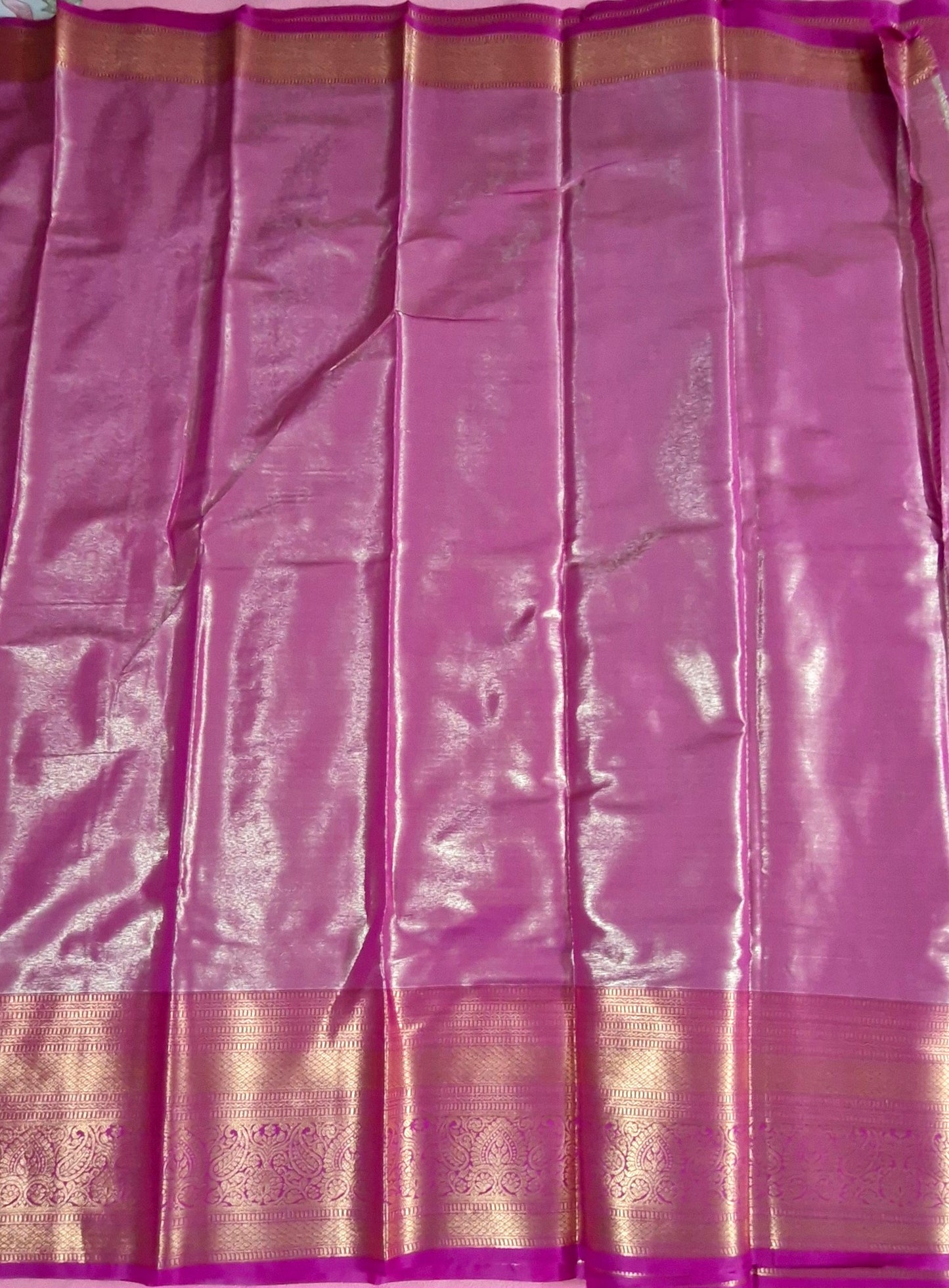 LIGHT PARROT GREEN SILK SAREE