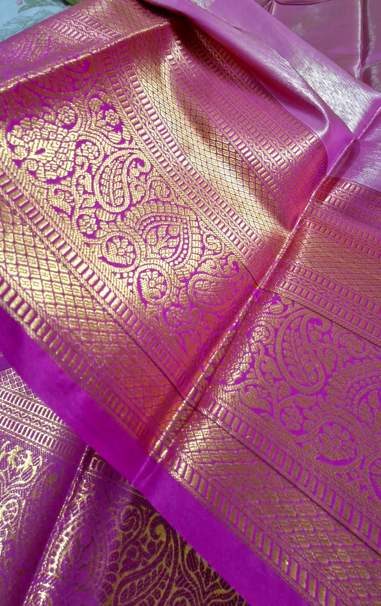 LIGHT PARROT GREEN SILK SAREE