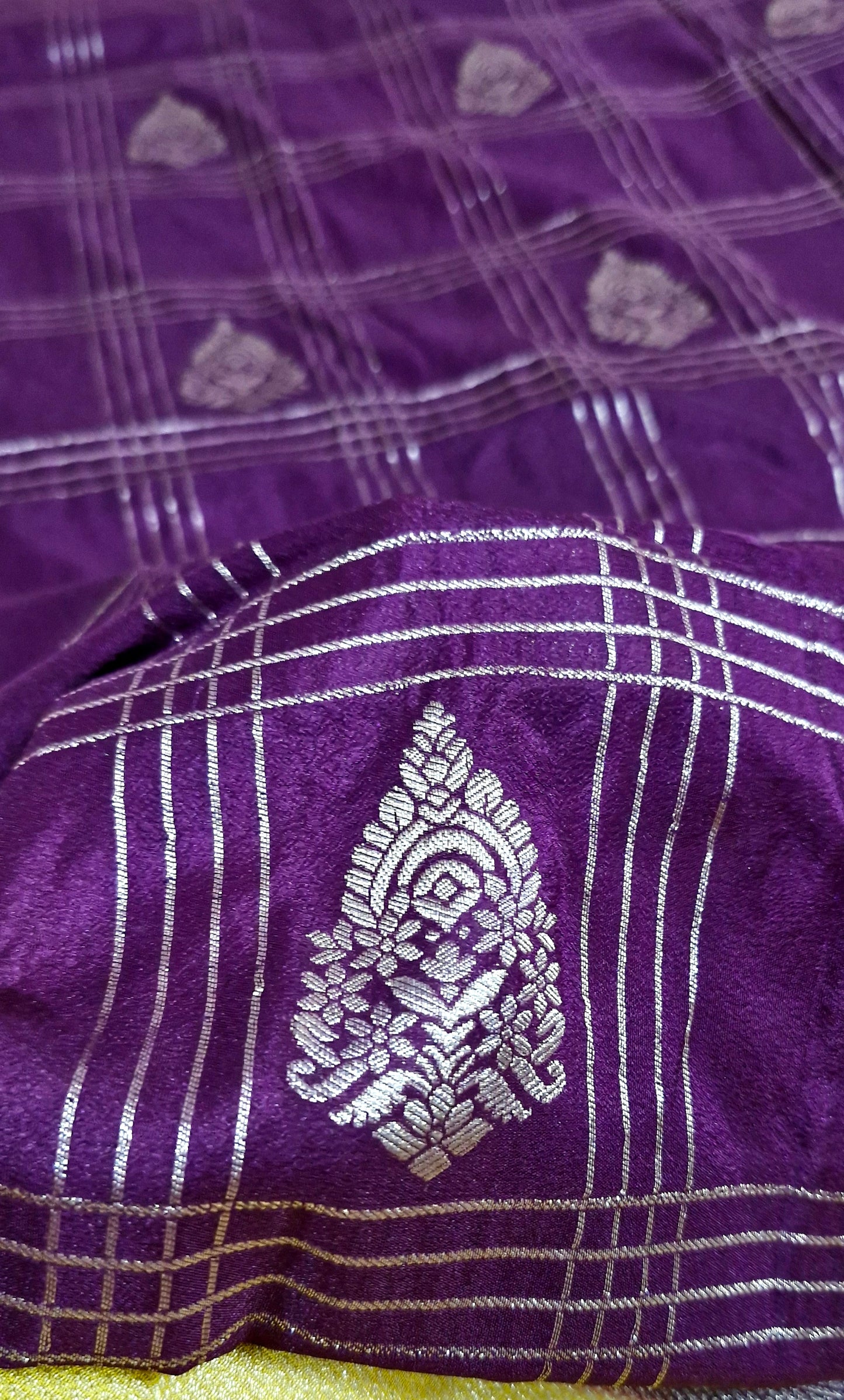 PURPLE KHADDI GEORGETTE SAREE