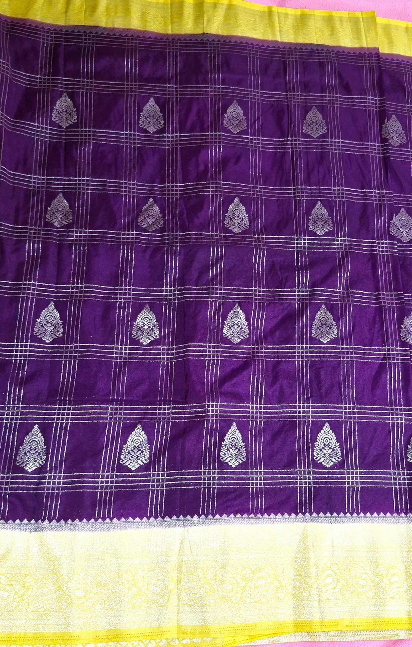 PURPLE KHADDI GEORGETTE SAREE
