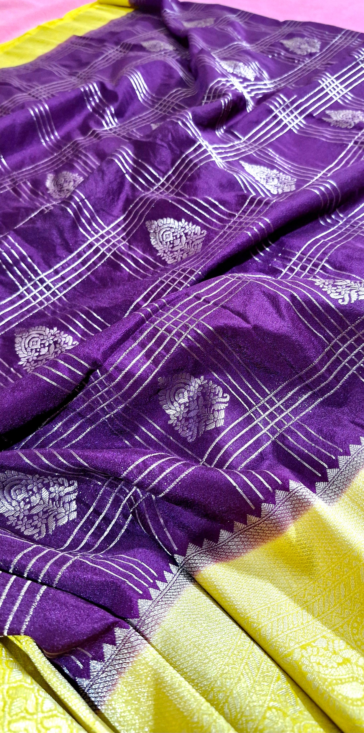 PURPLE KHADDI GEORGETTE SAREE