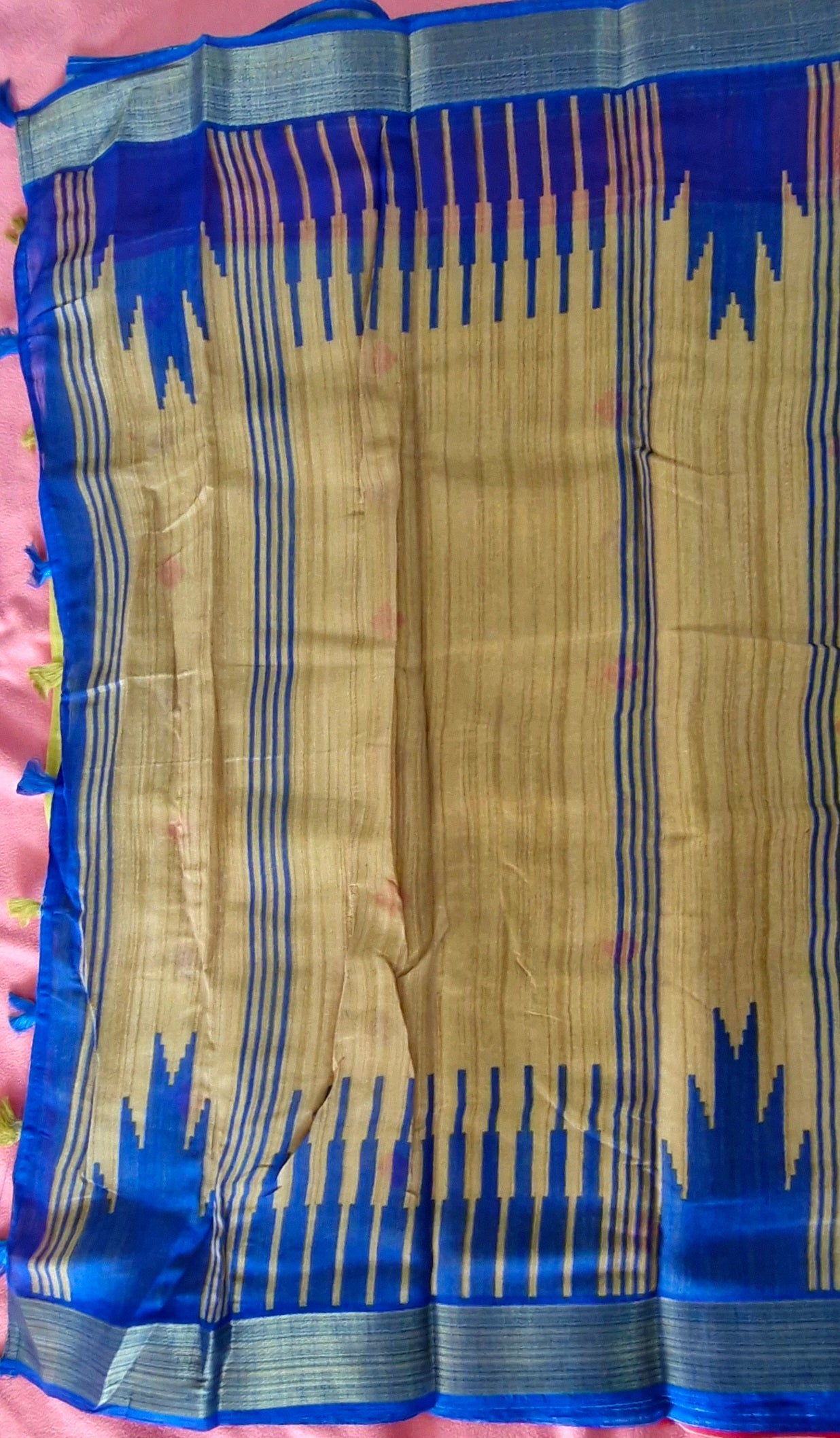 LIME YELLOW COTTON SAREE
