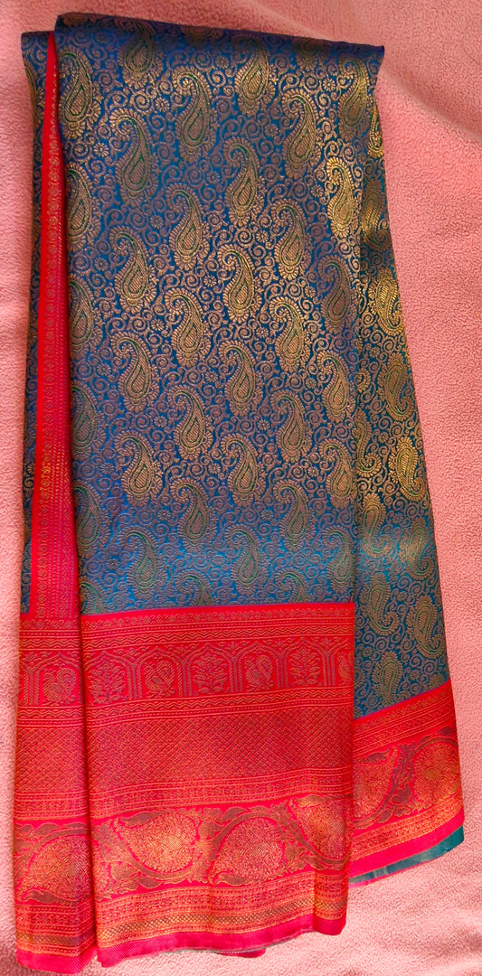 GREEN TISSUE SILK SAREE