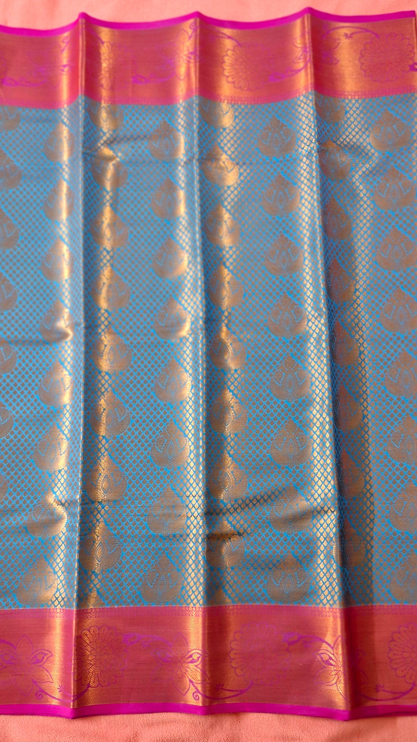 BLUE MAGENTA SILK SAREE
