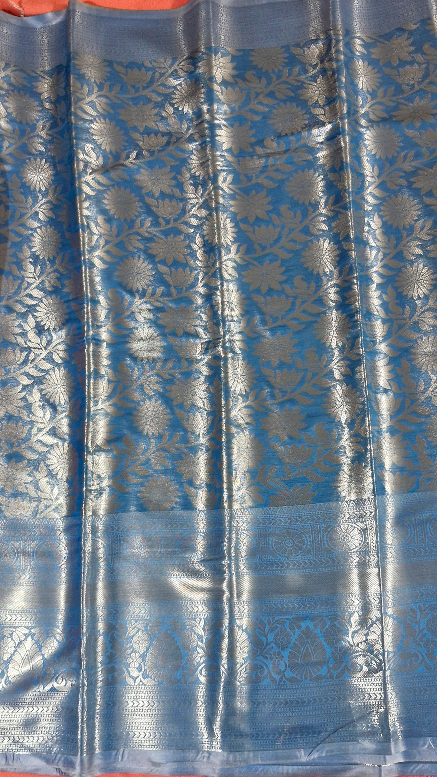 SKY BLUE SILK SAREE