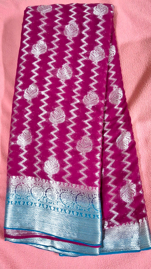 MAGENTA GEORGETTE SAREE