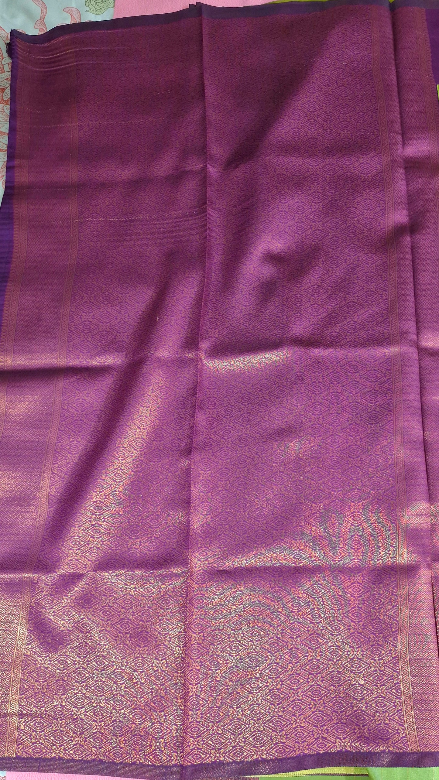 PARROT GREEN SILK SAREE