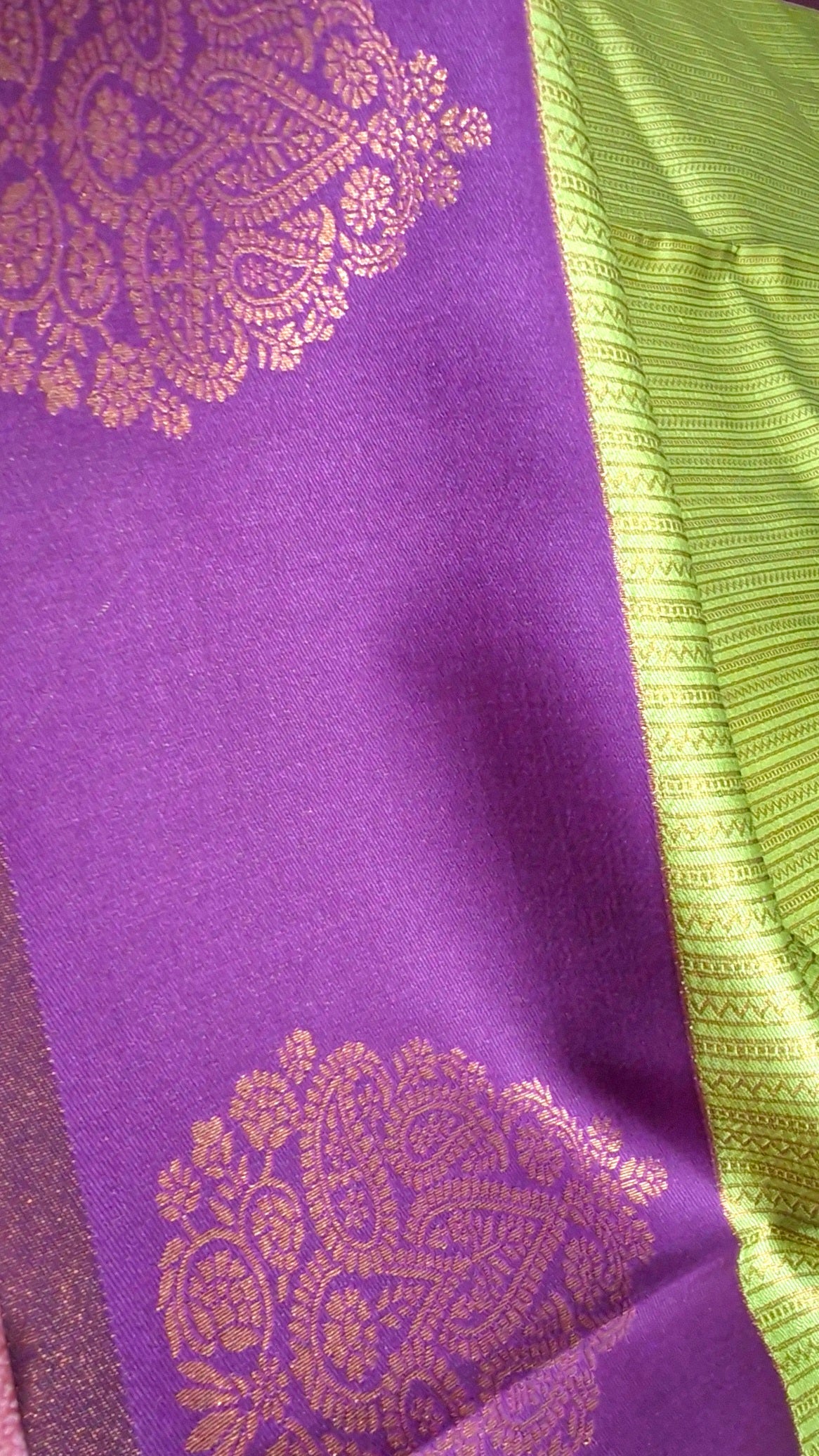 PARROT GREEN SILK SAREE