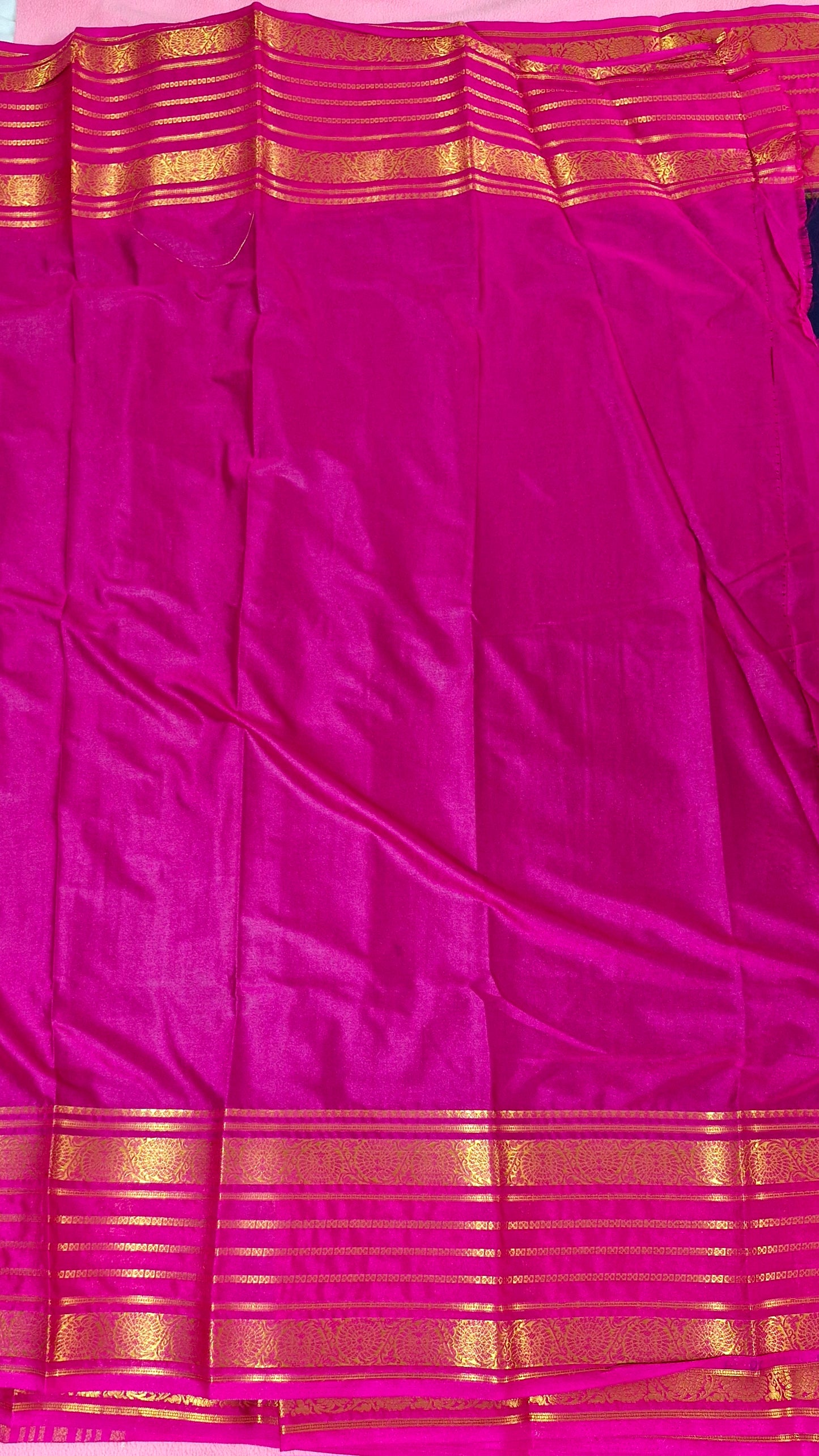 ROYAL BLUE MAGENTA CREPE SILK SAREE