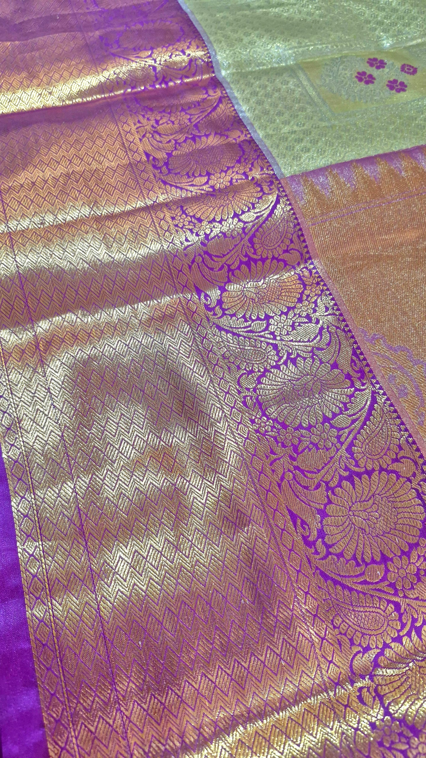 CREAM GOLDEN SILK SAREE