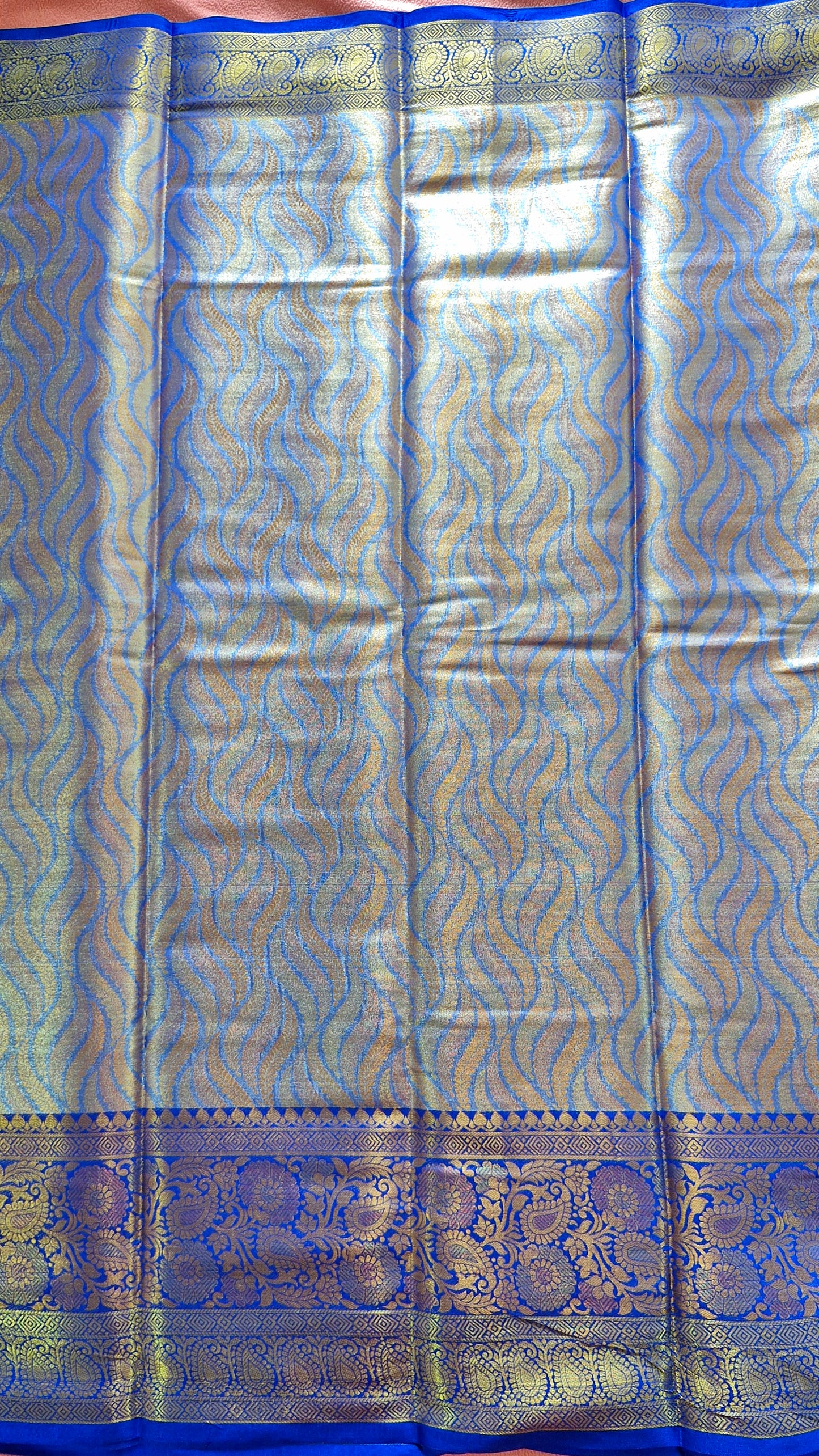 BLUE GOLDEN SAREE