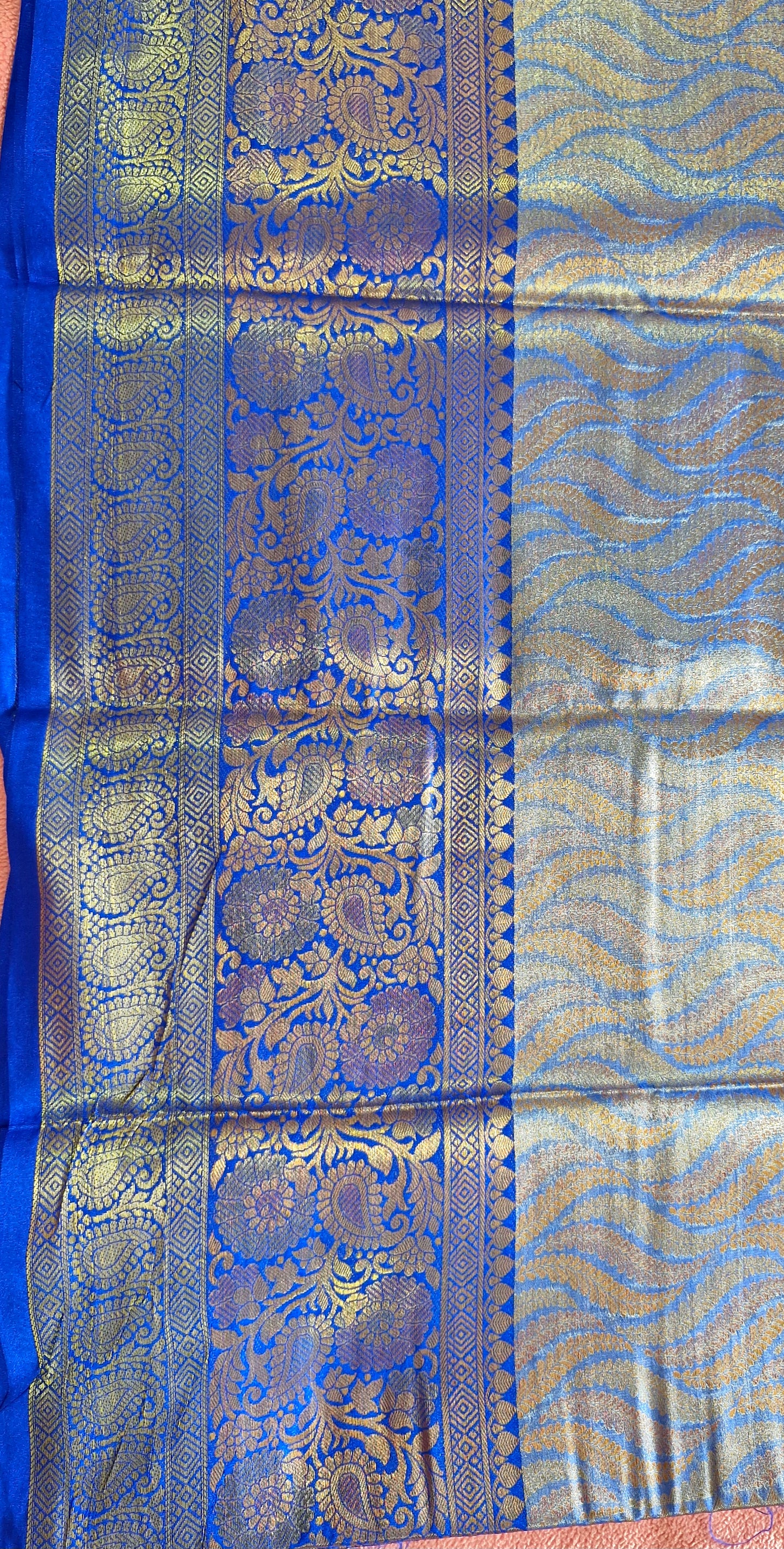 BLUE GOLDEN SAREE