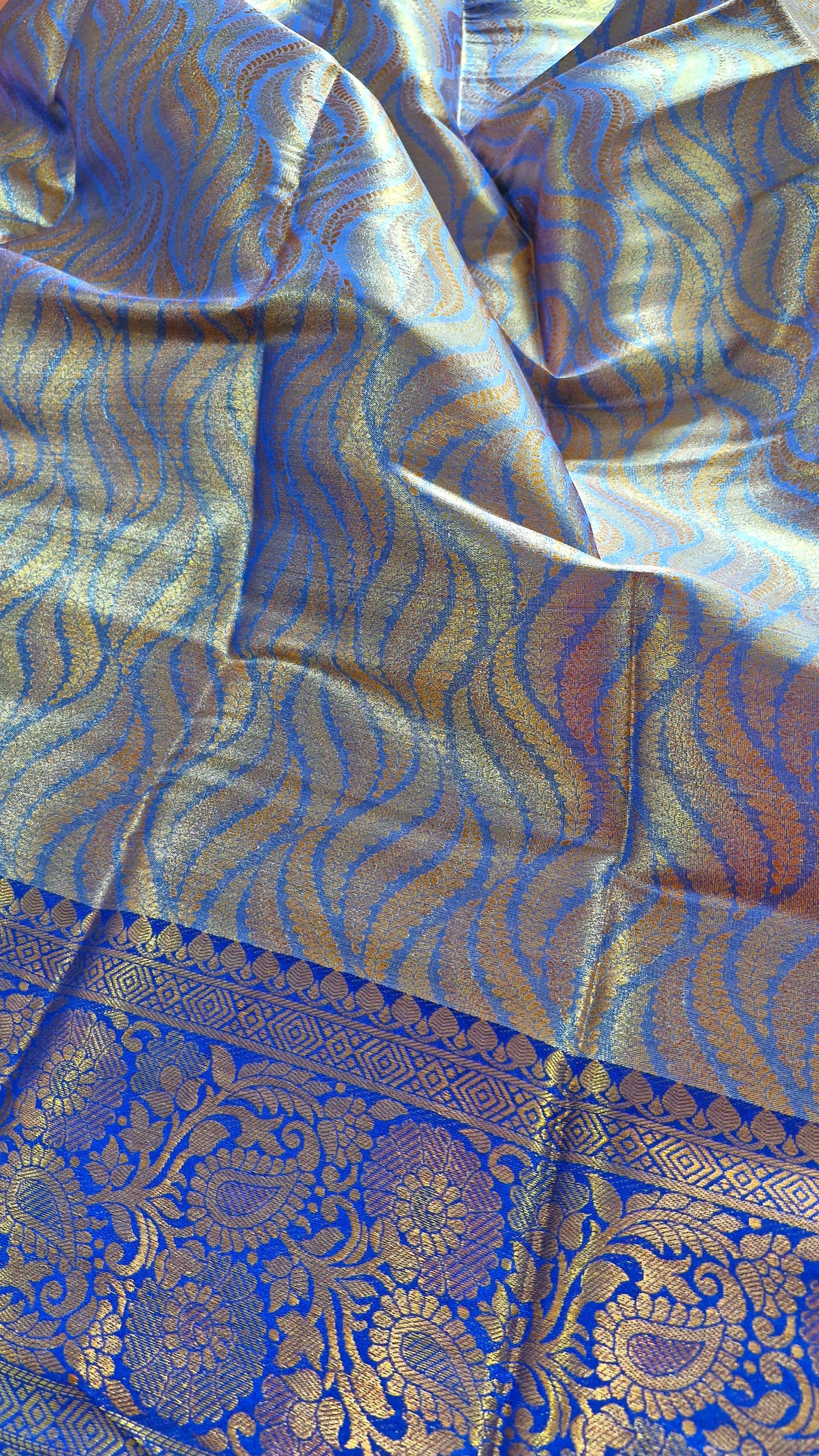 BLUE GOLDEN SAREE