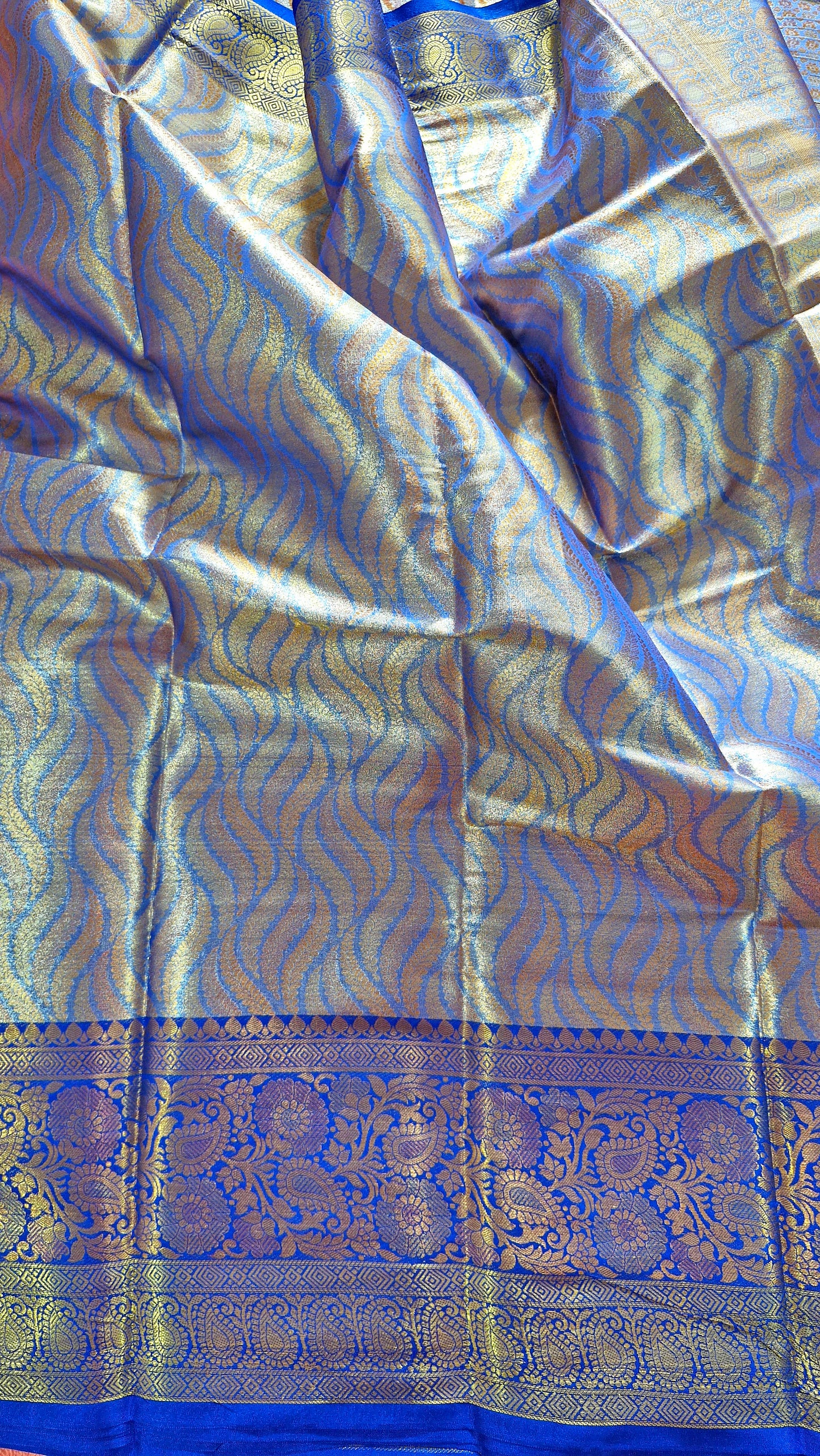 BLUE GOLDEN SAREE