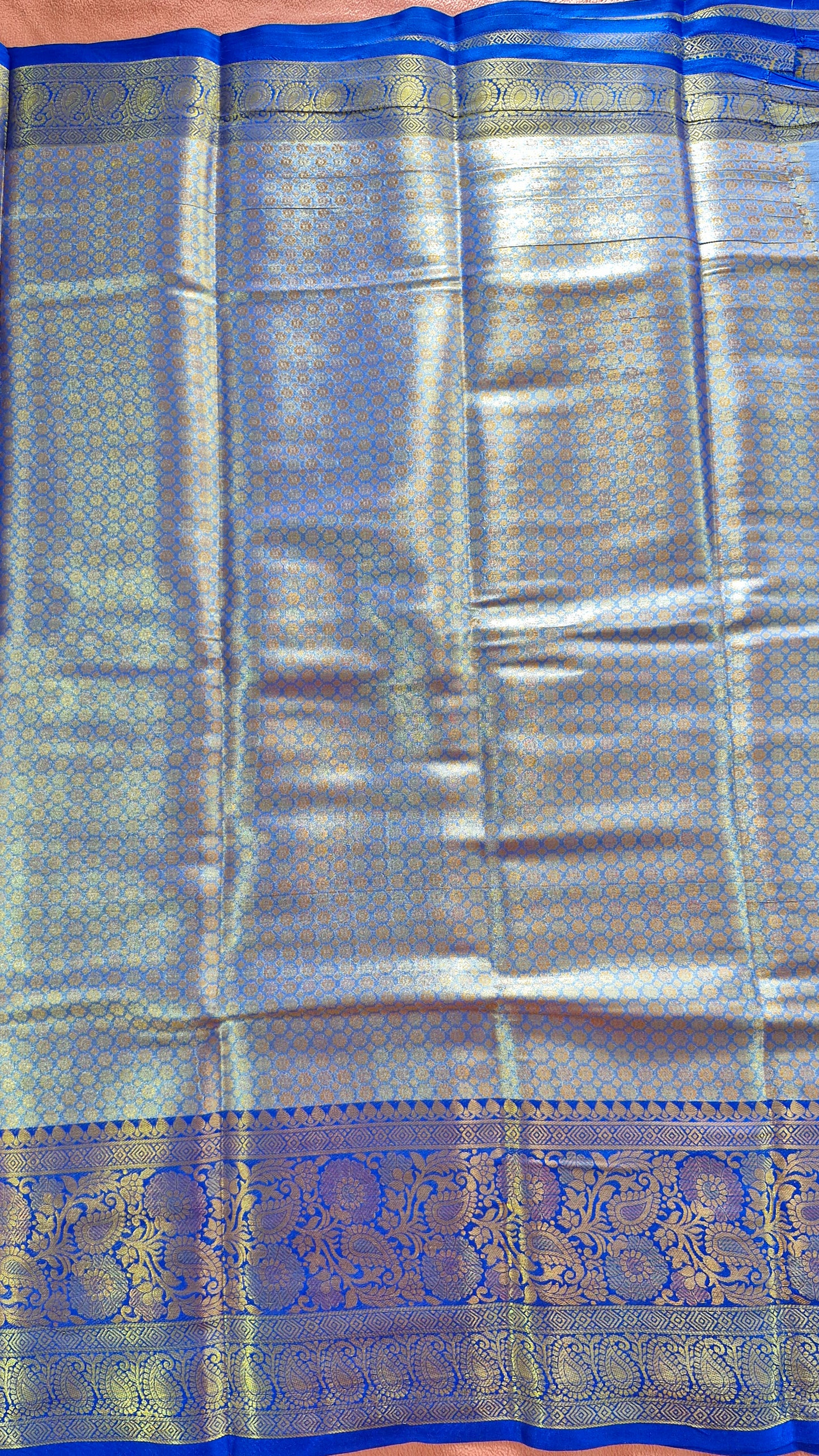 BLUE GOLDEN SAREE