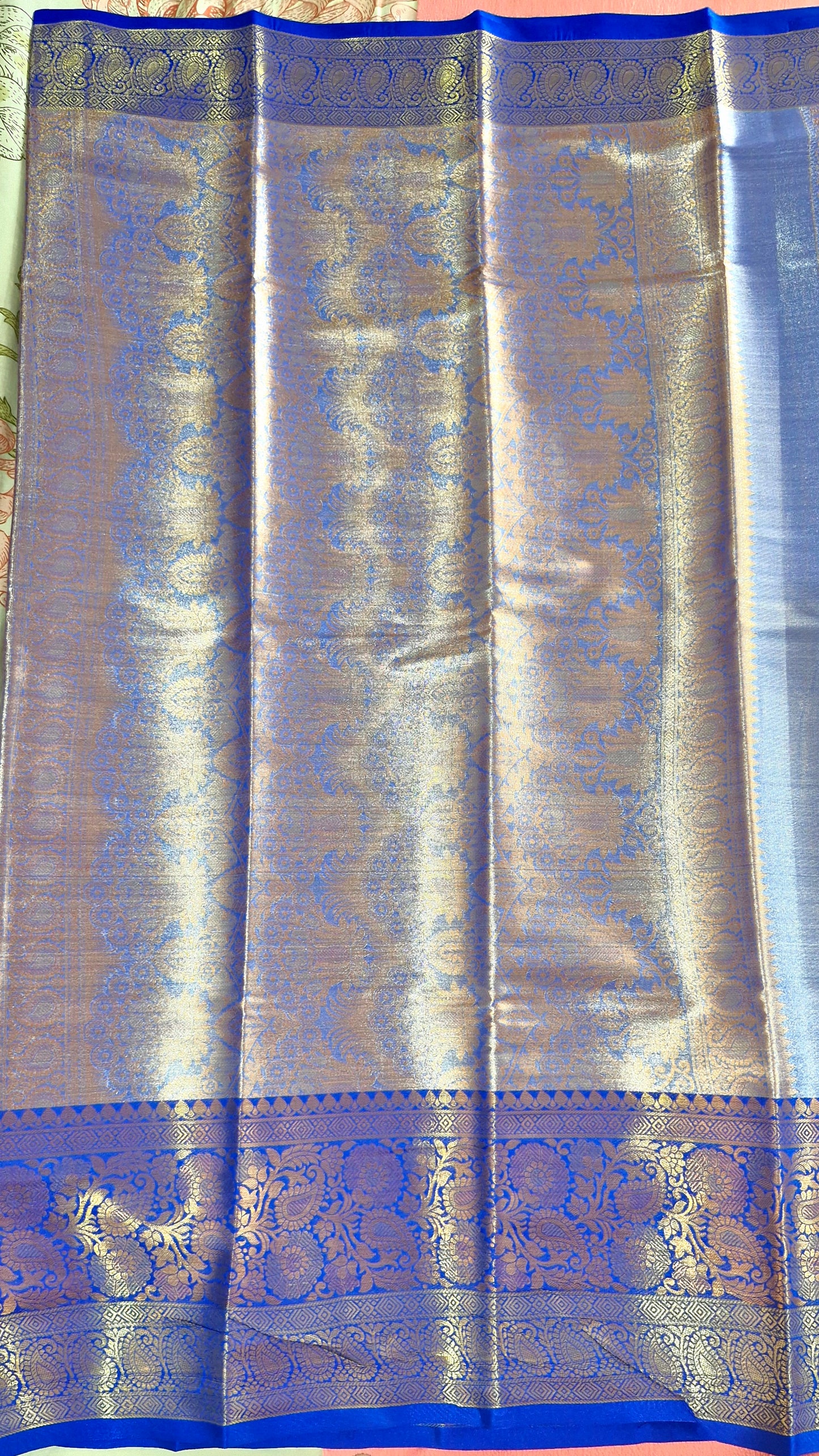 BLUE GOLDEN SAREE