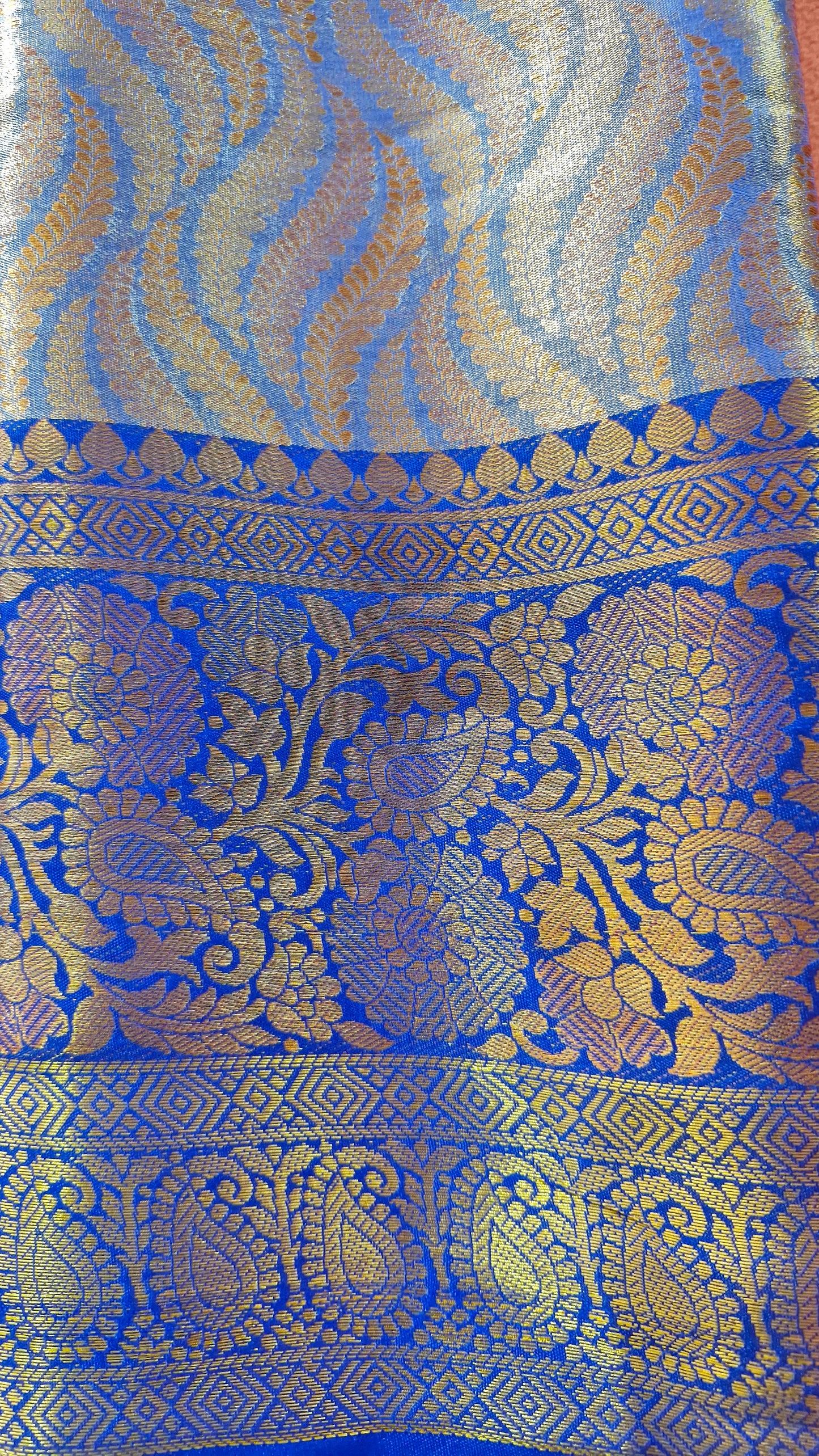 BLUE GOLDEN SAREE