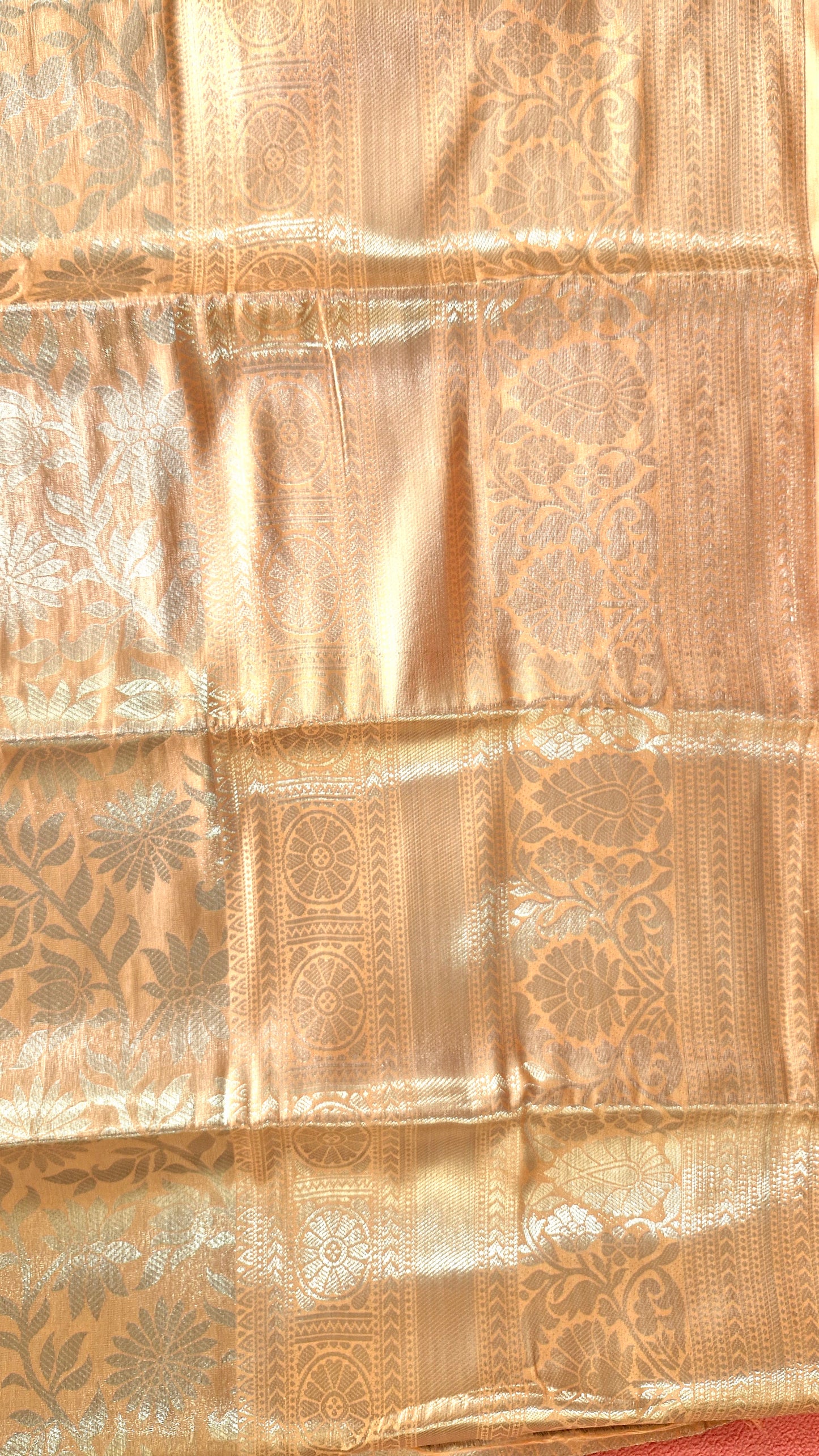 LIGHT PEACH SILK SAREE