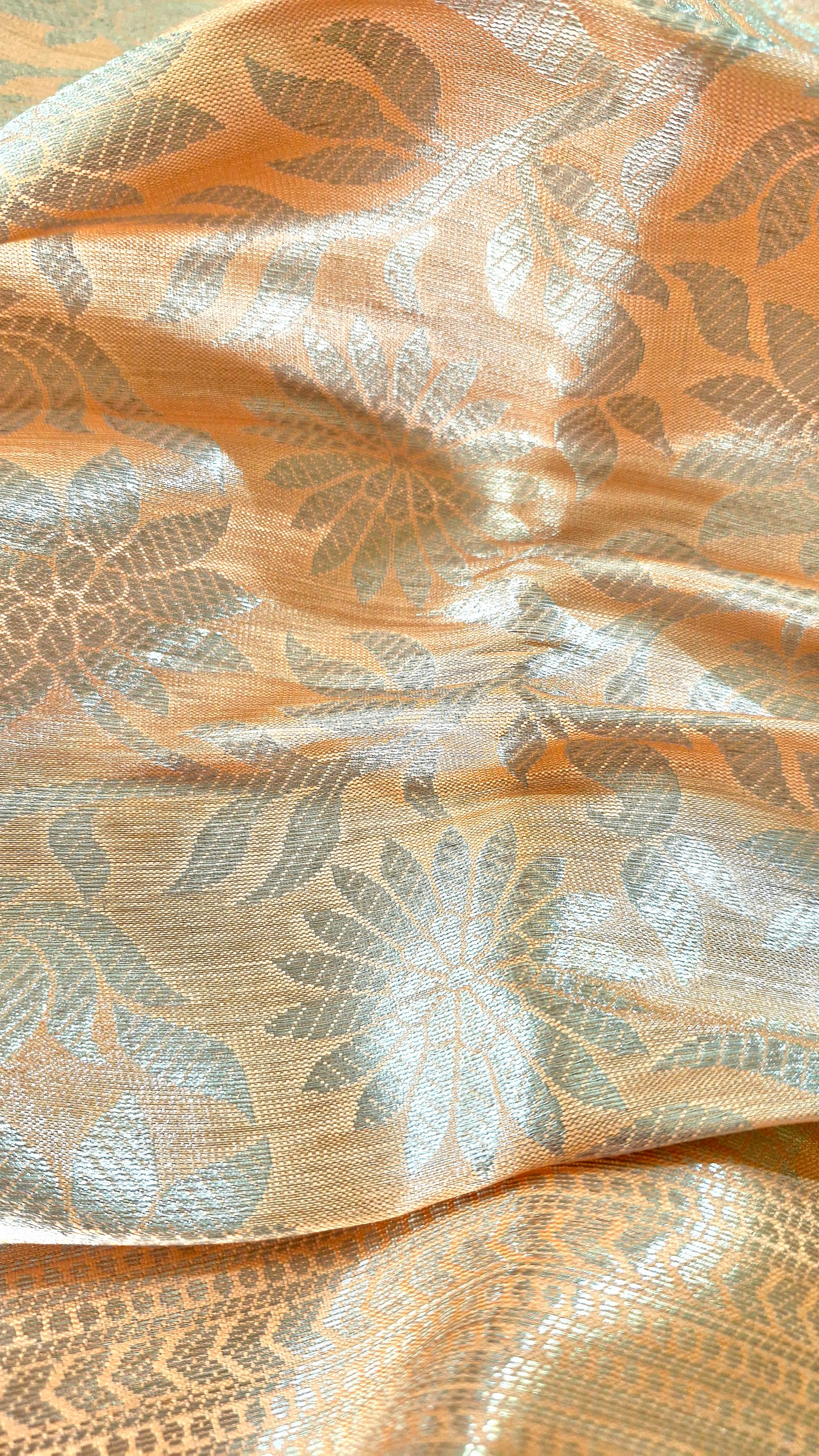 LIGHT PEACH SILK SAREE