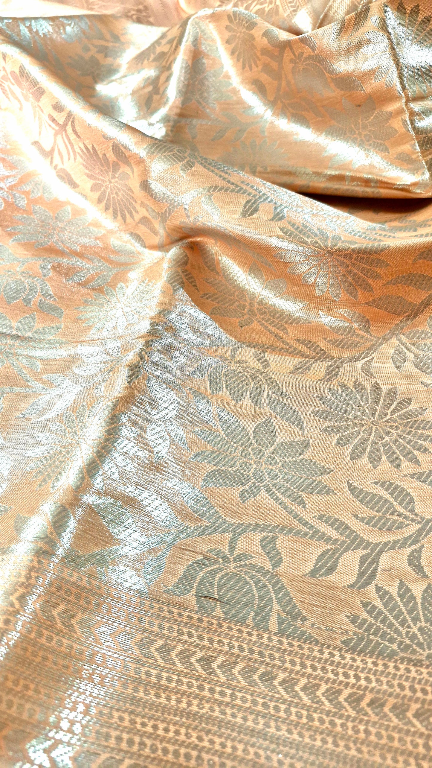 LIGHT PEACH SILK SAREE