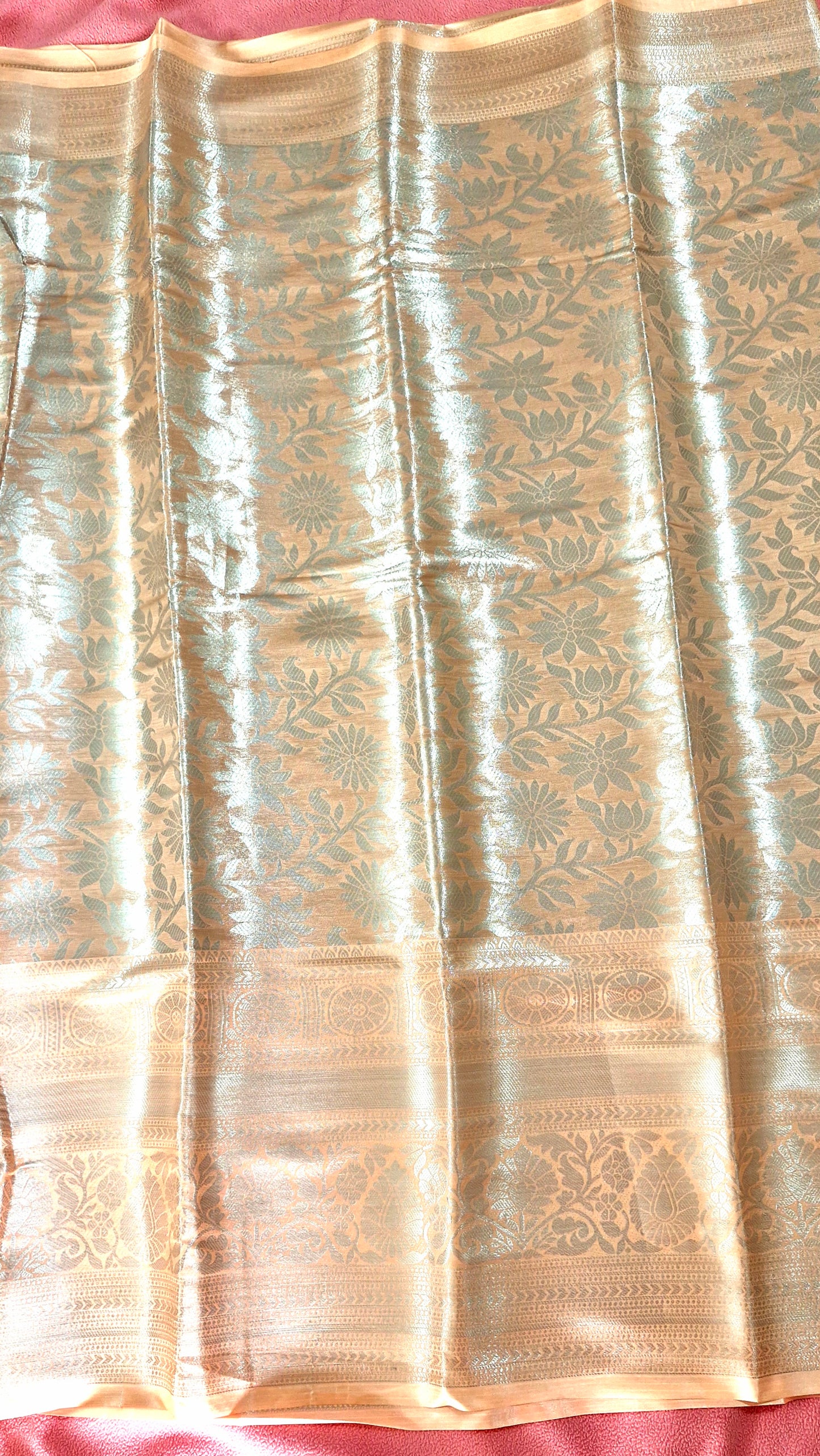 LIGHT PEACH SILK SAREE