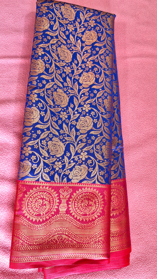 ROYAL BLUE SILK SAREE