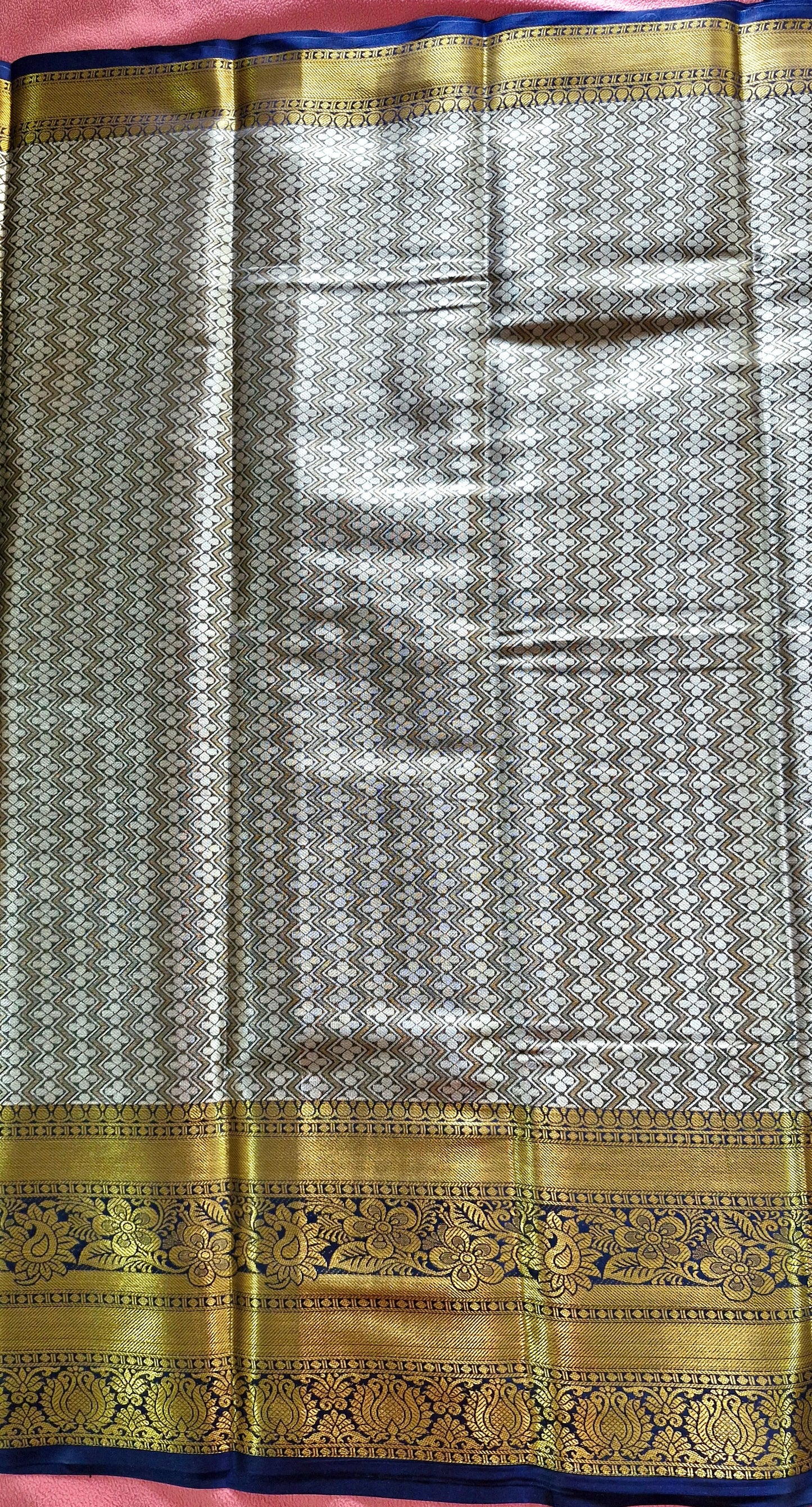 GREY TISSUE SILK SAREE