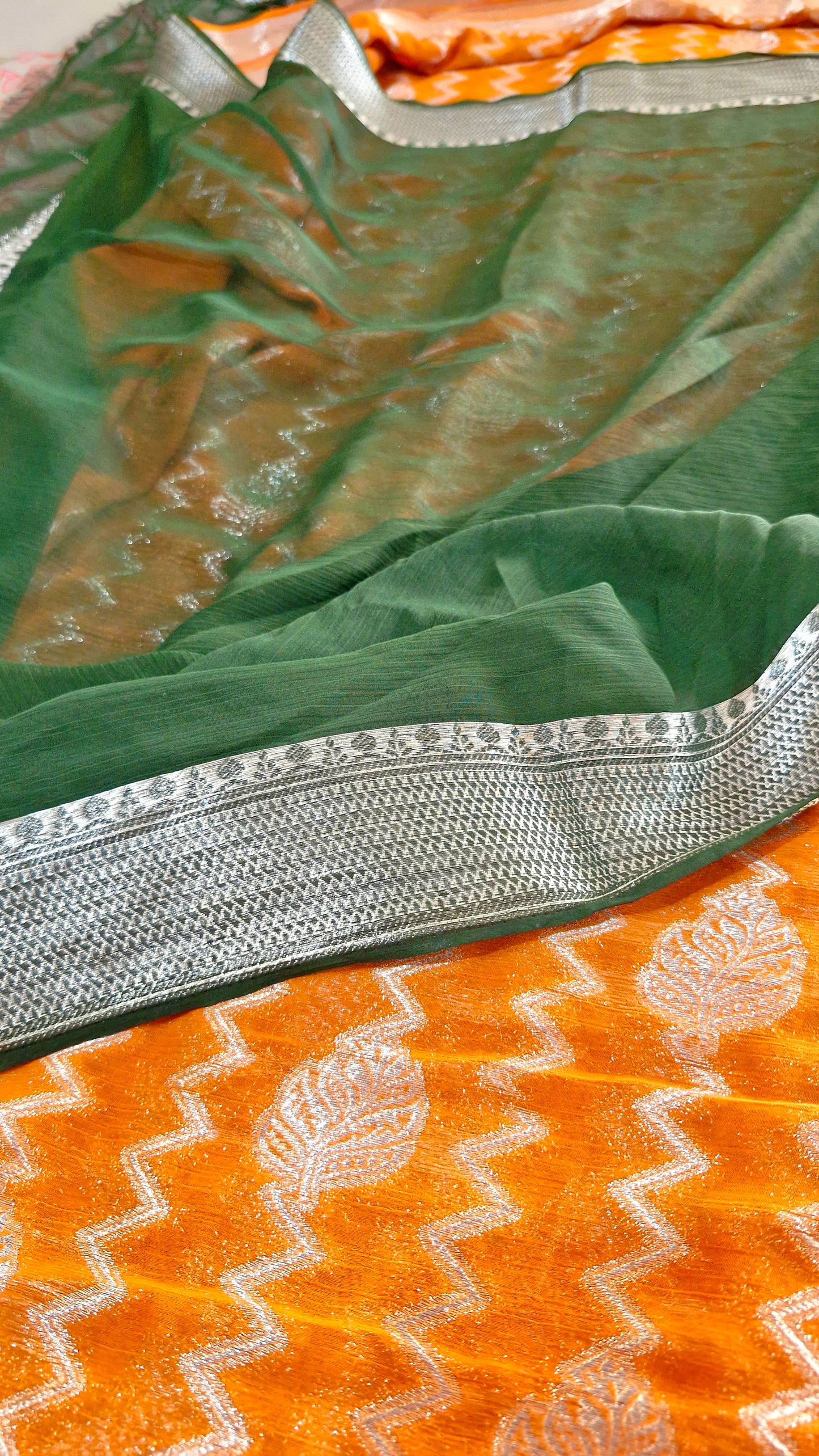 MUSTARD YELLOW GEORGETTE SAREE