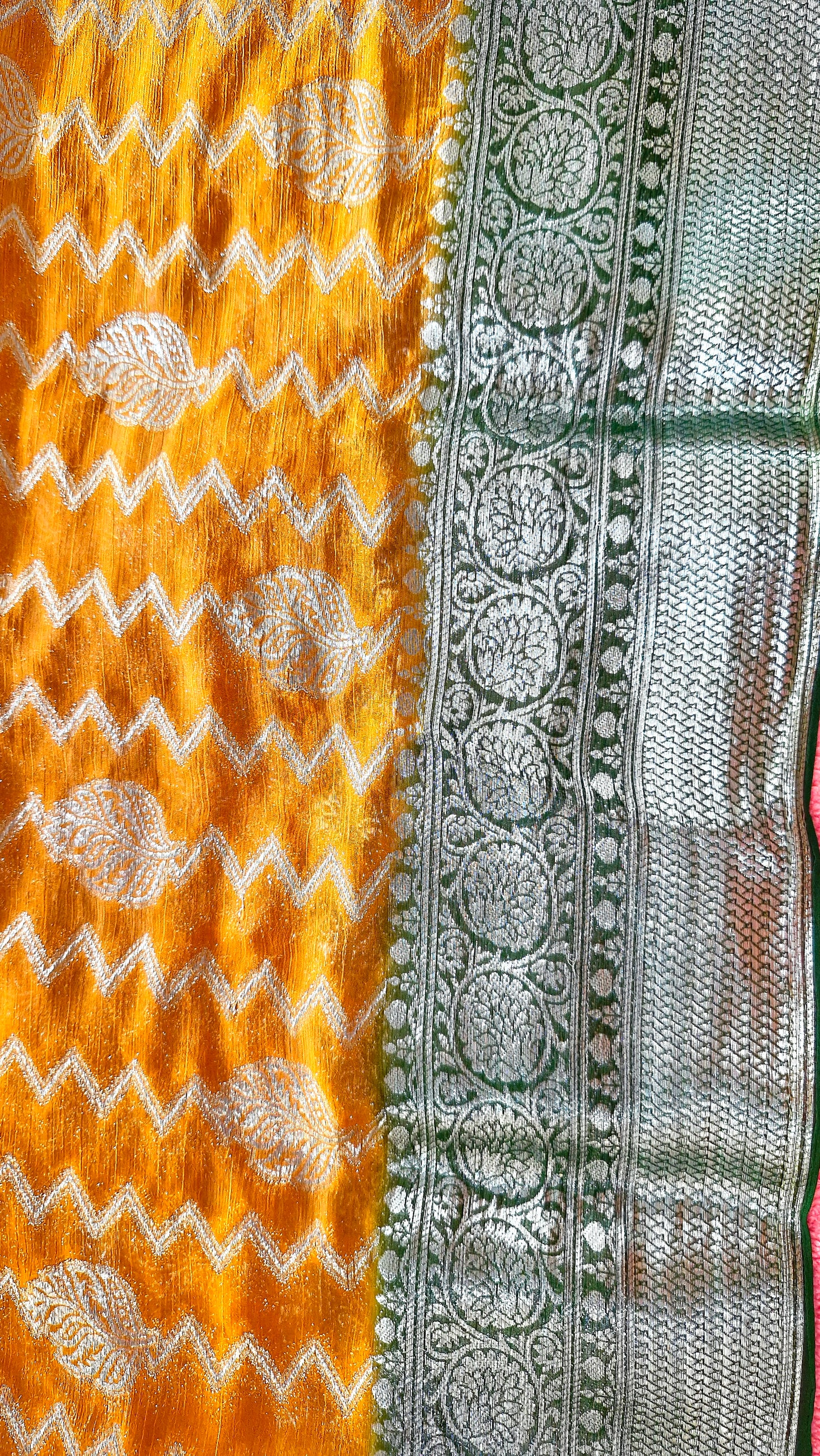MUSTARD YELLOW GEORGETTE SAREE