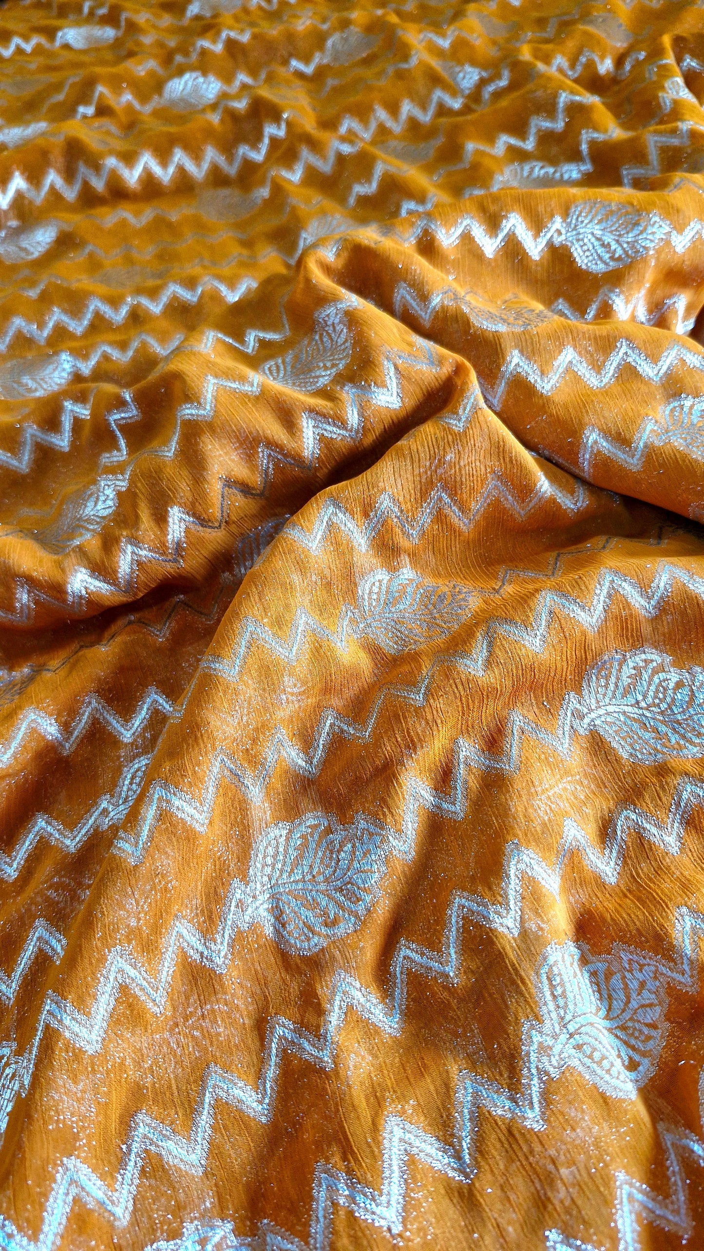 MUSTARD YELLOW GEORGETTE SAREE