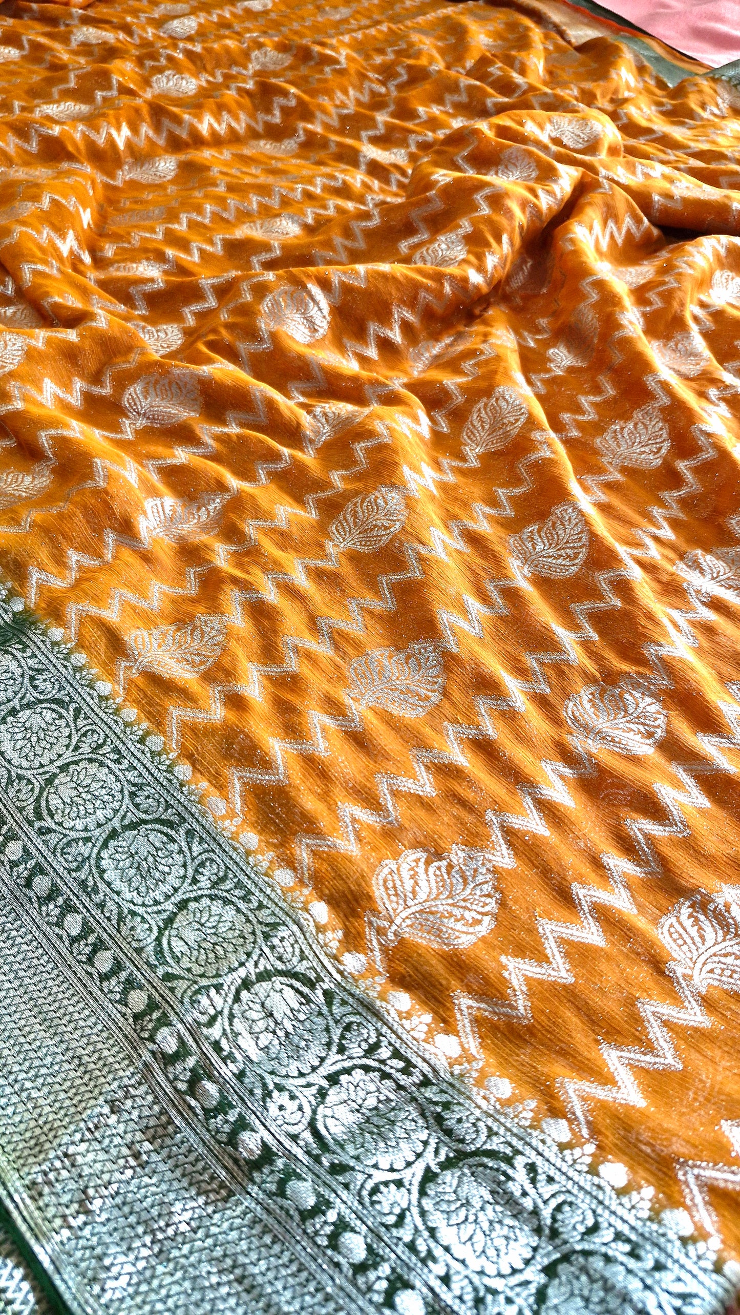 MUSTARD YELLOW GEORGETTE SAREE