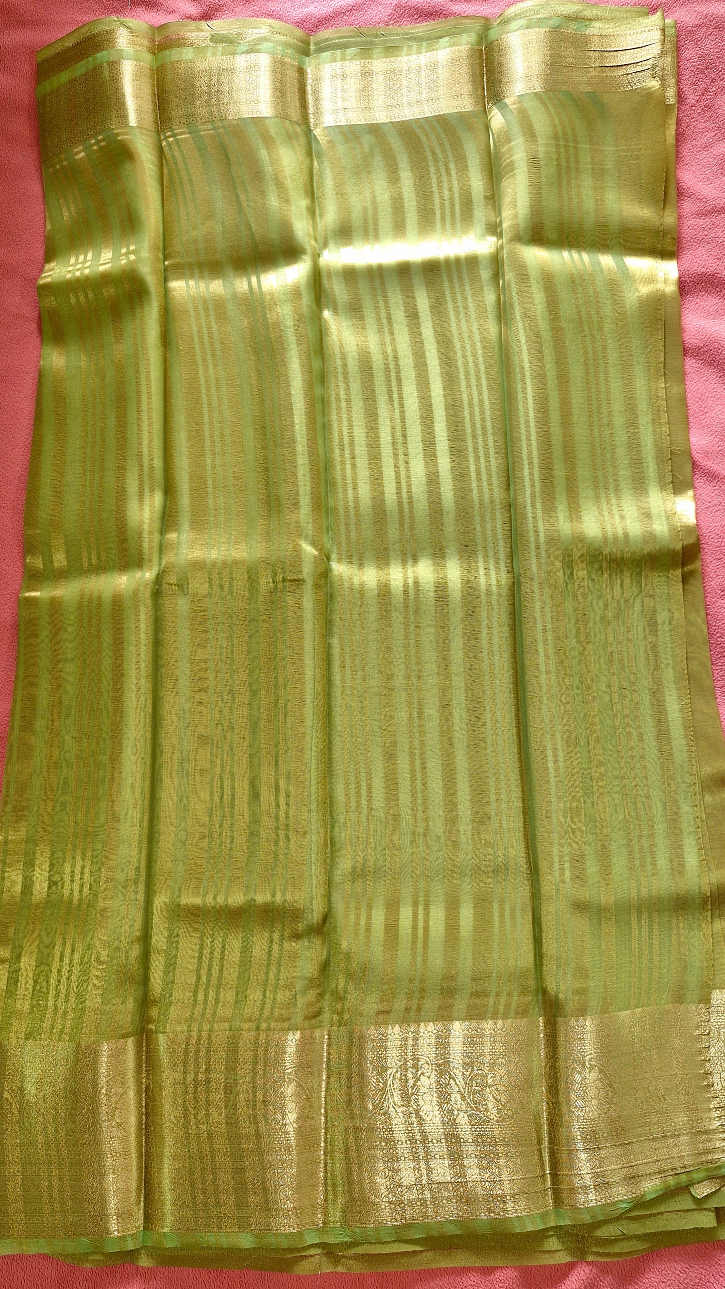 PISTACHIO GREEN ORGANZA SAREE