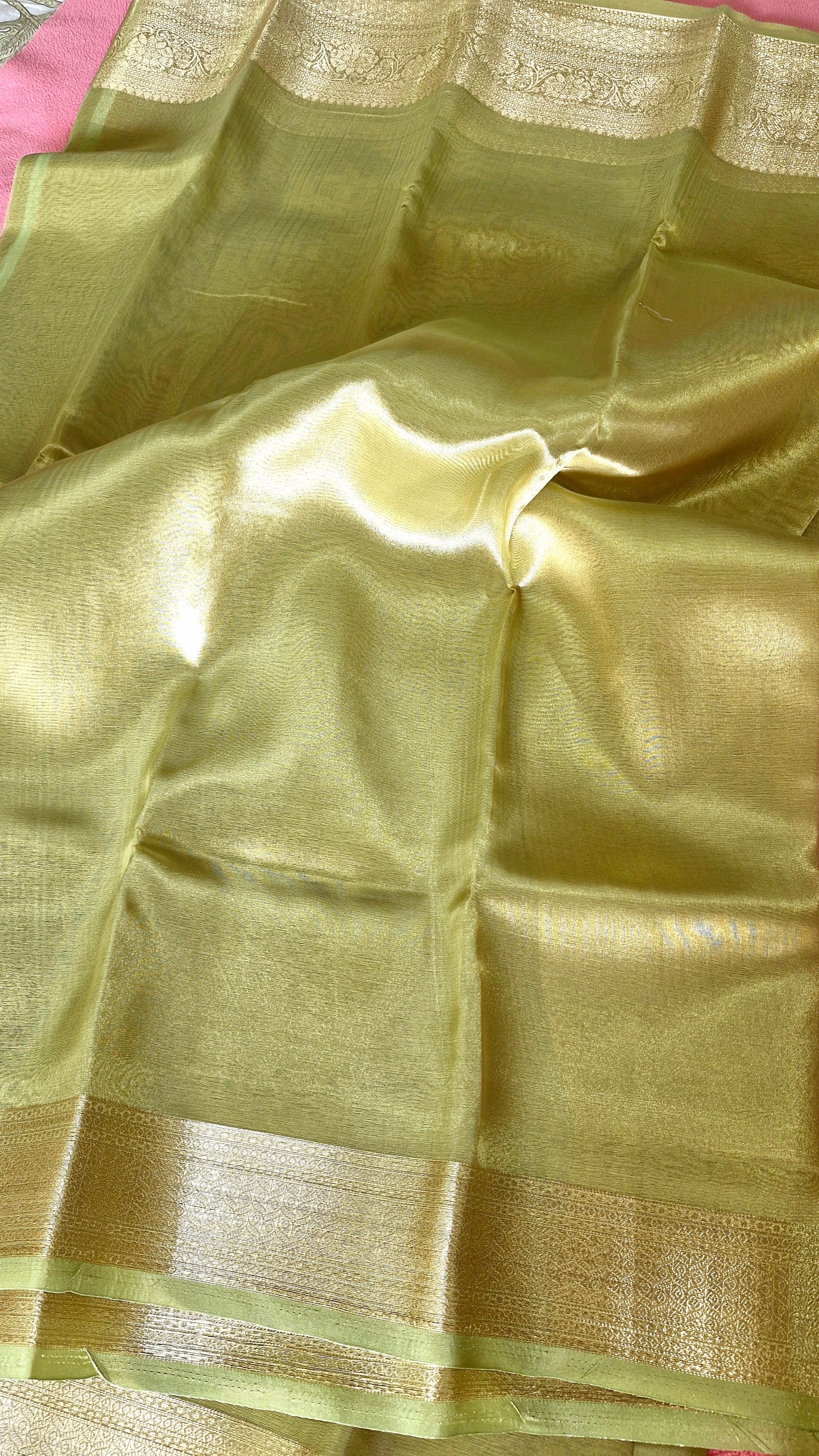 PISTACHIO GREEN ORGANZA SAREE