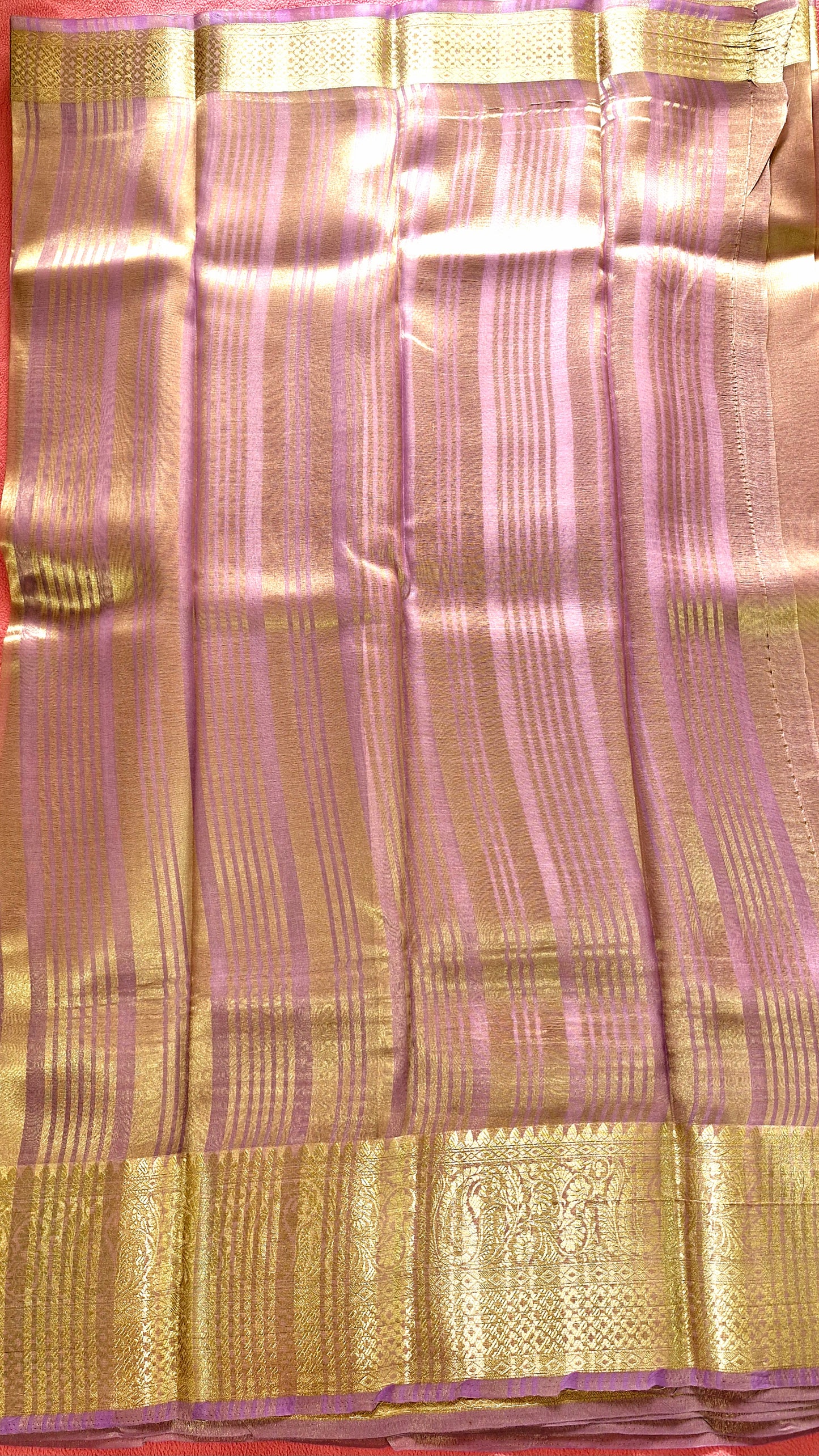 MAUVE ORGANZA SAREE
