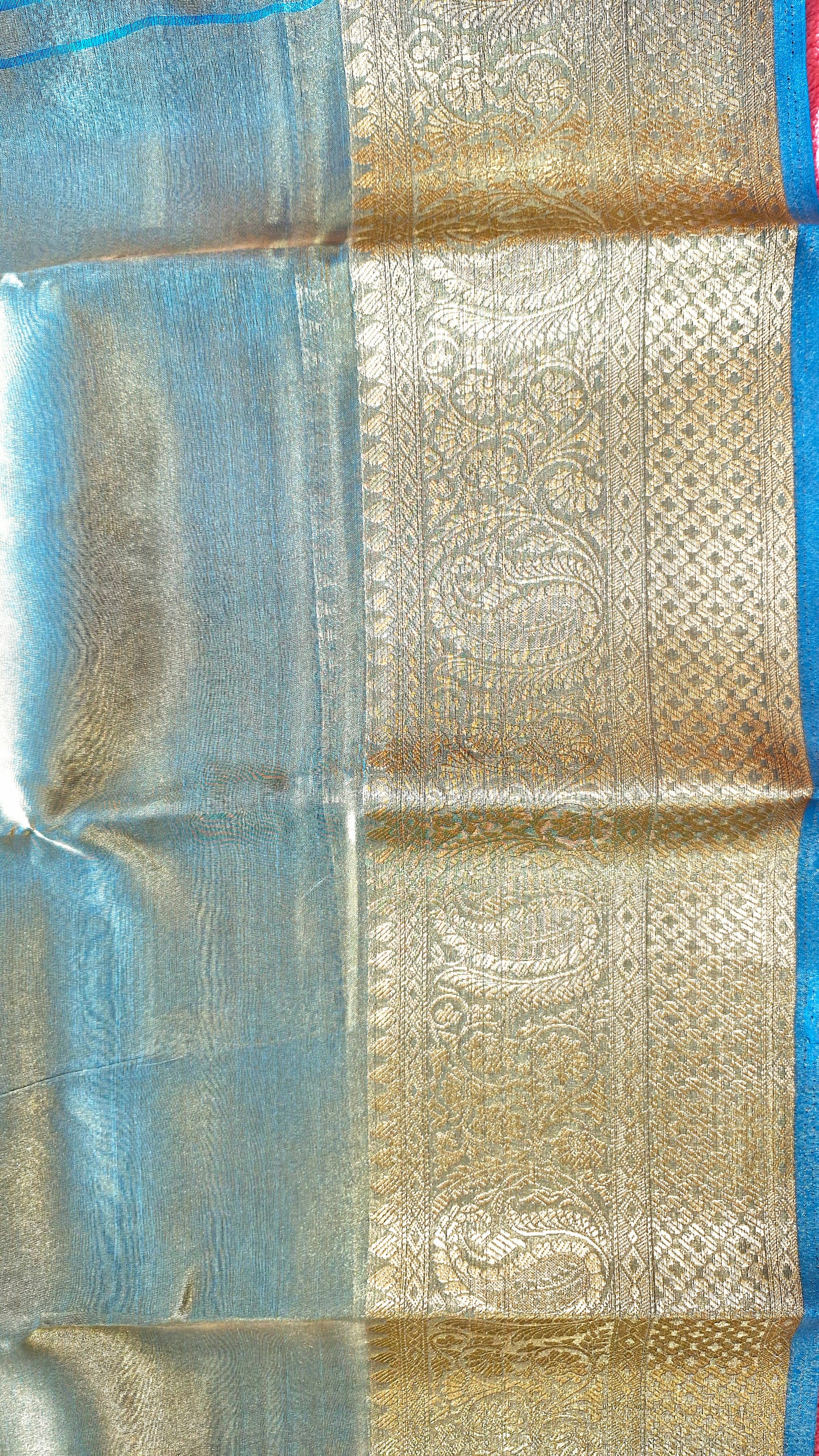 TURQUIOSE ORGANZA SAREE