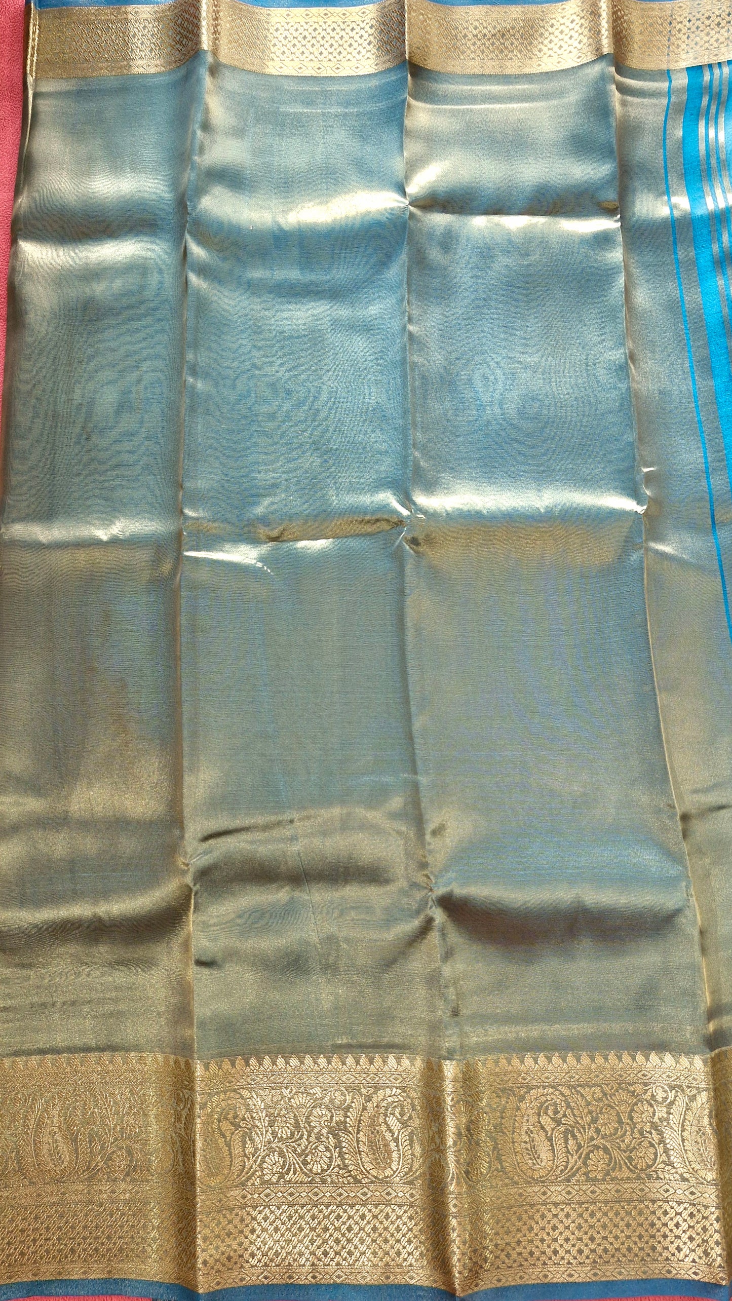 TURQUIOSE ORGANZA SAREE