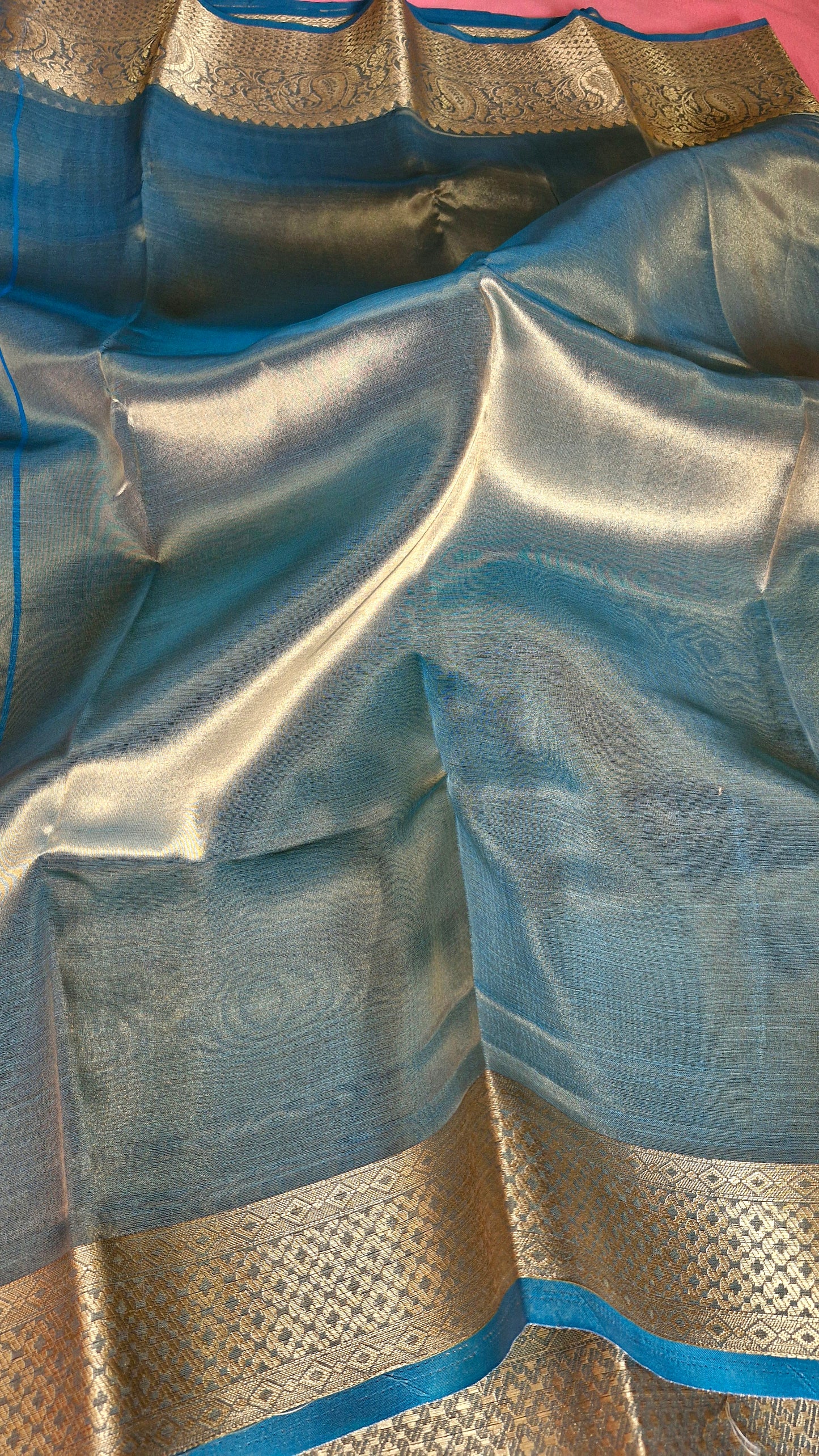 TURQUIOSE ORGANZA SAREE