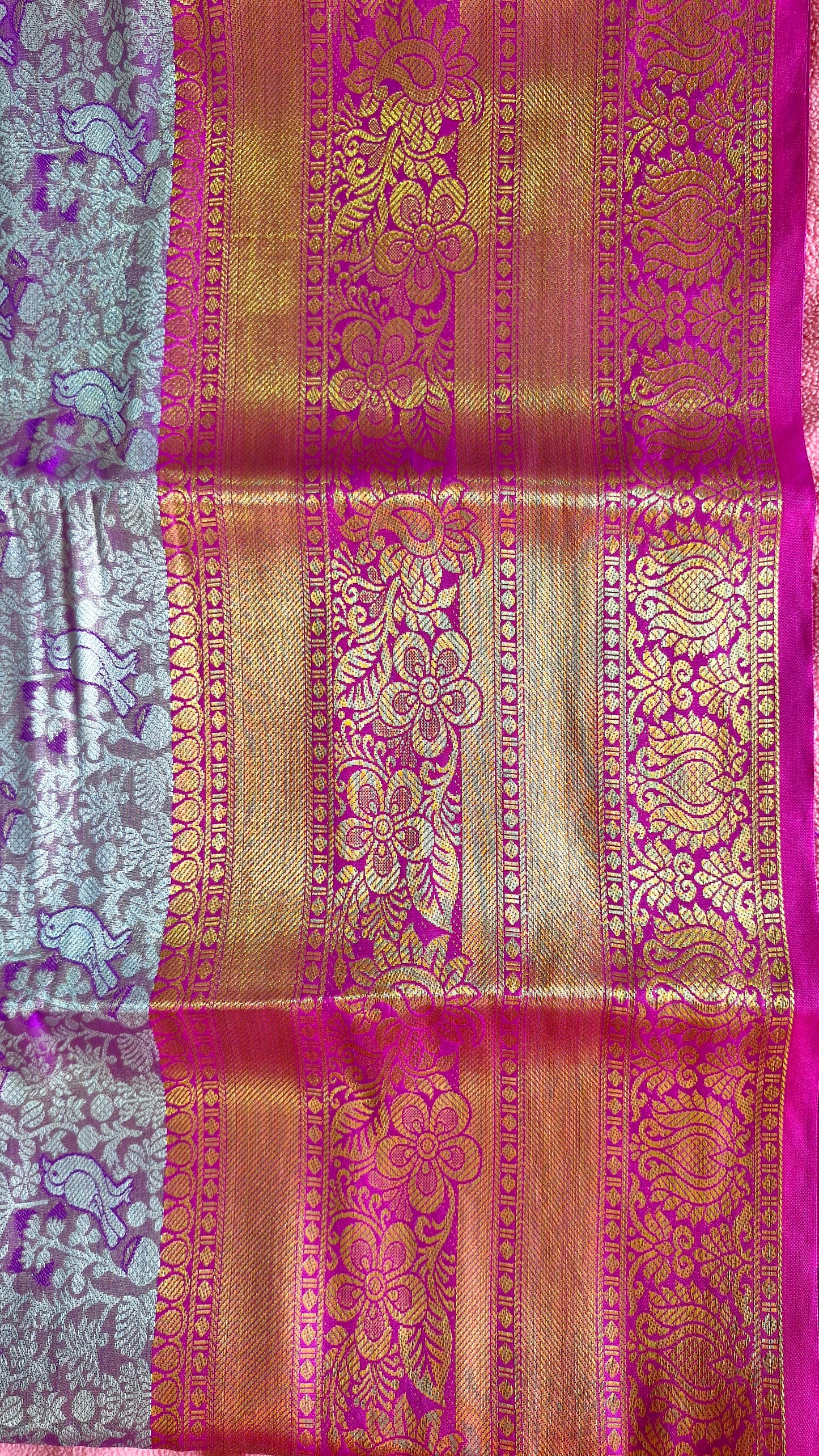 PURPLE TISSUE SILK SAREE