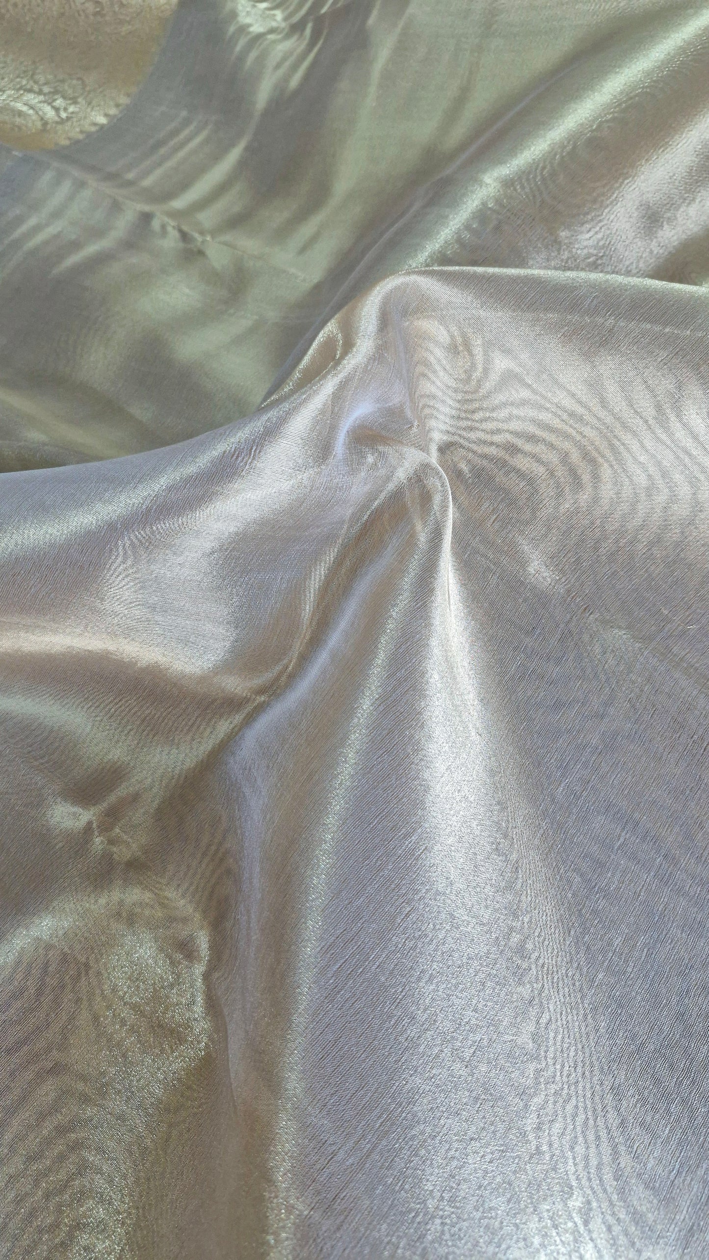 SILVER GREY ORGANZA SAREE