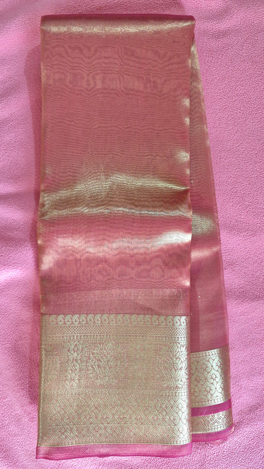 PINK RUBY ORGANZA SAREE