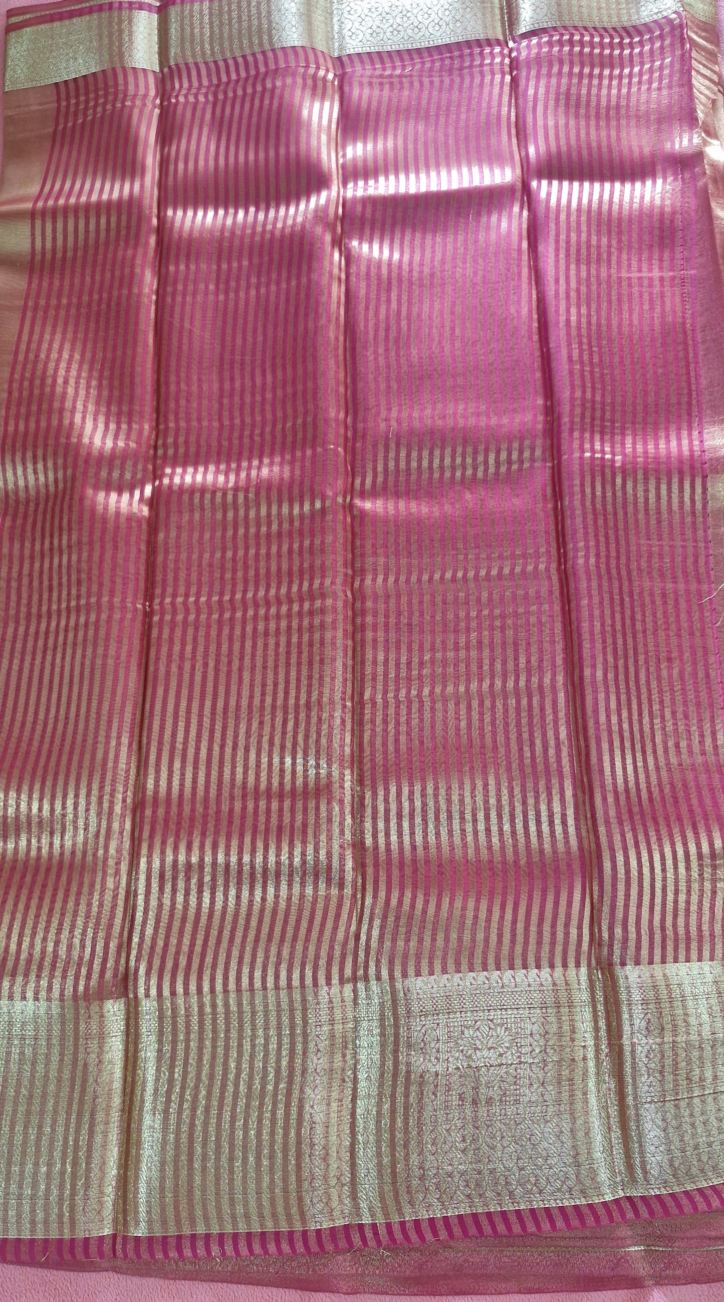 PINK RUBY ORGANZA SAREE