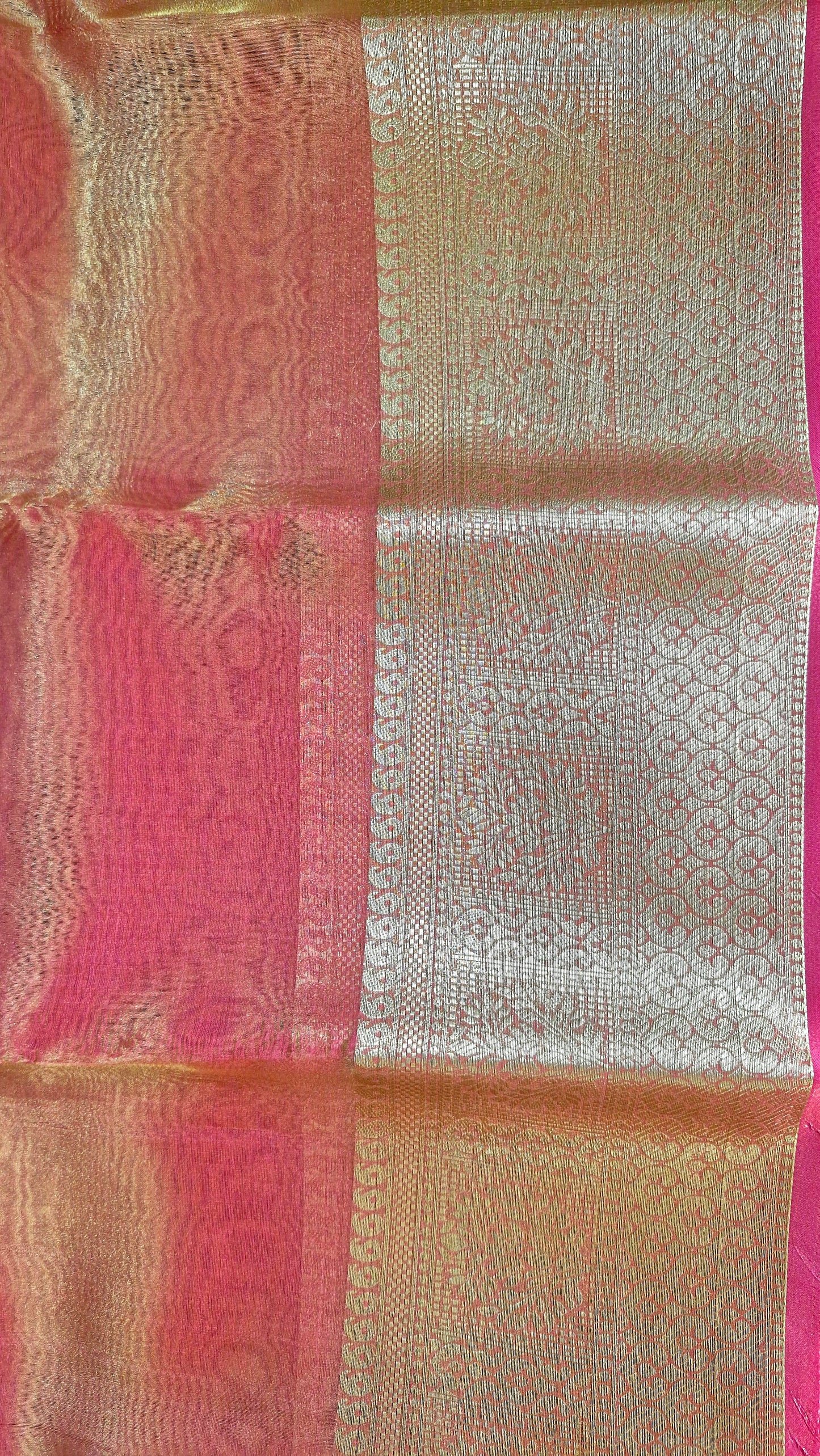 PINK RUBY ORGANZA SAREE