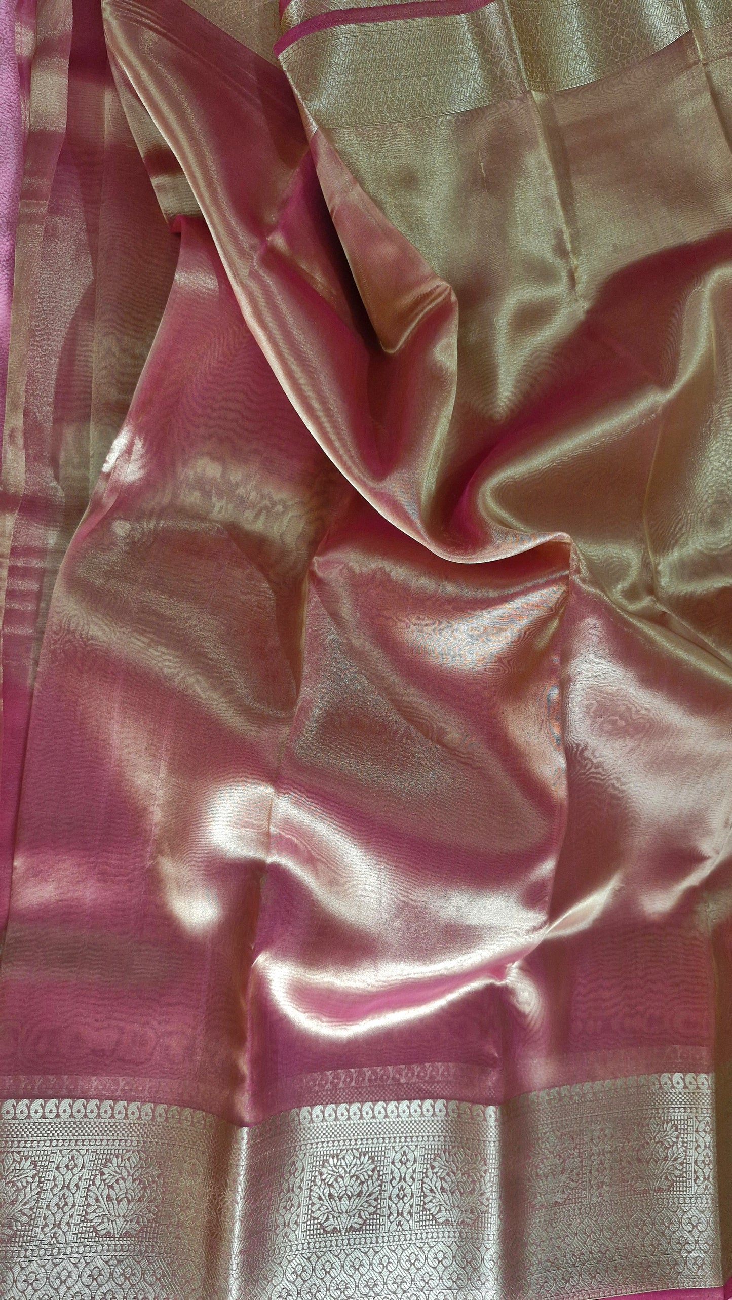 PINK RUBY ORGANZA SAREE
